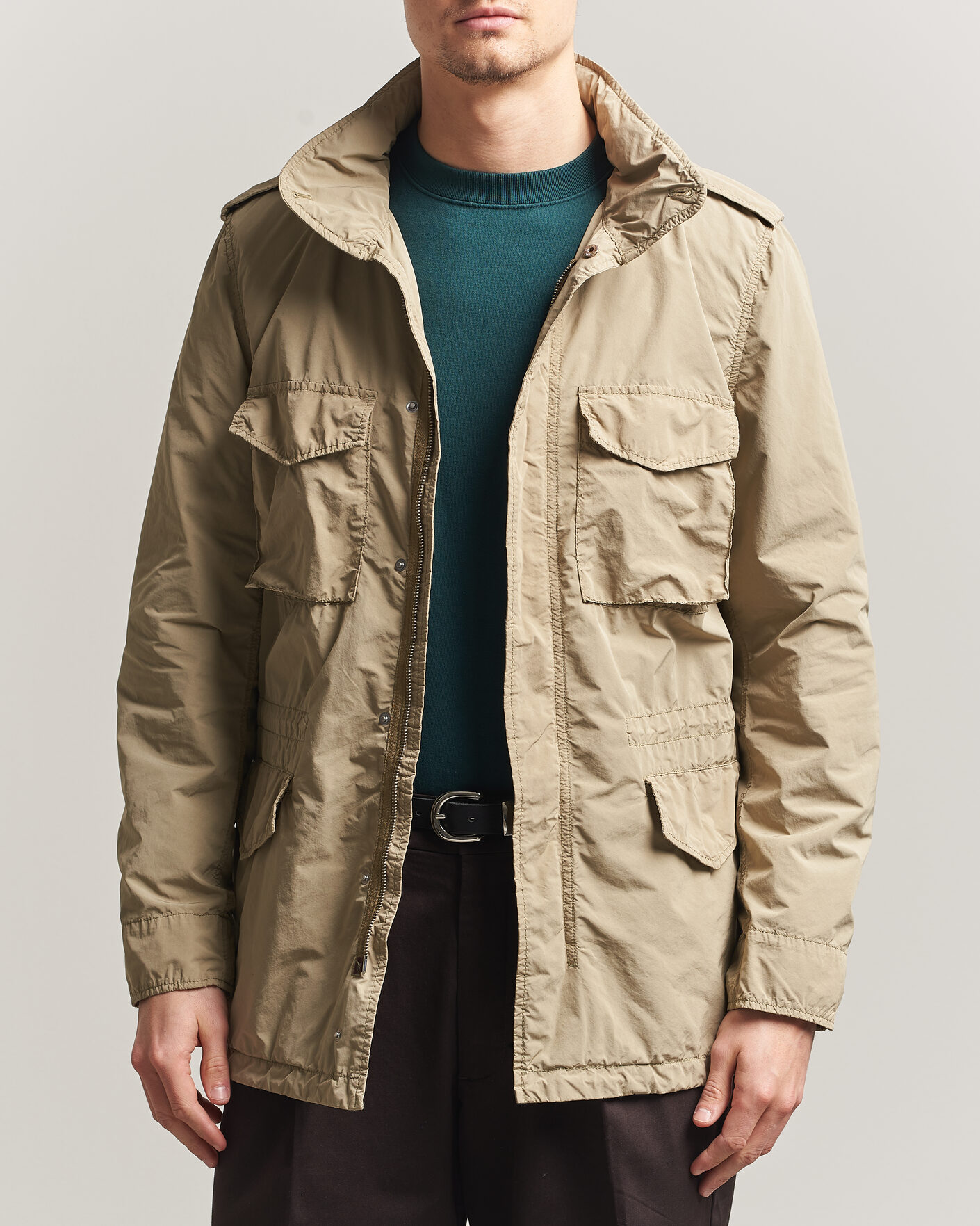 Herre | Jakker | Aspesi | Garment Dyed Field Jacket Sand