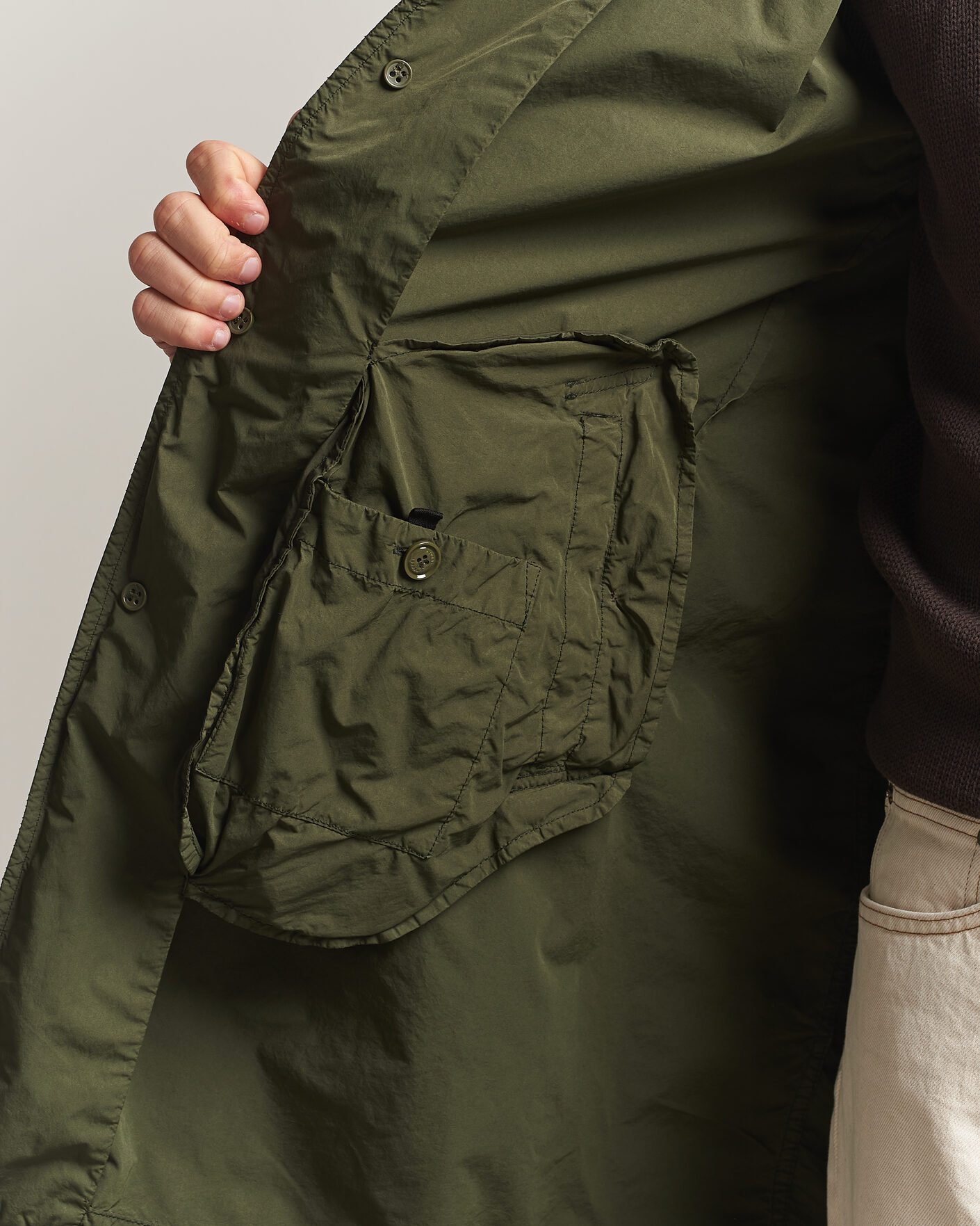 Herre | Jakker | Aspesi | Garment Dyed Lemon Coat Military