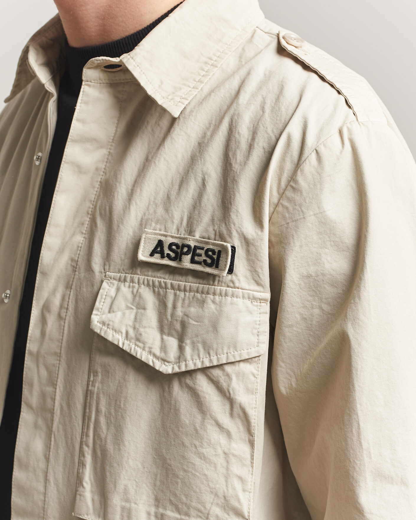 Herre | Jakker | Aspesi | Cotton Field Shirt Sand