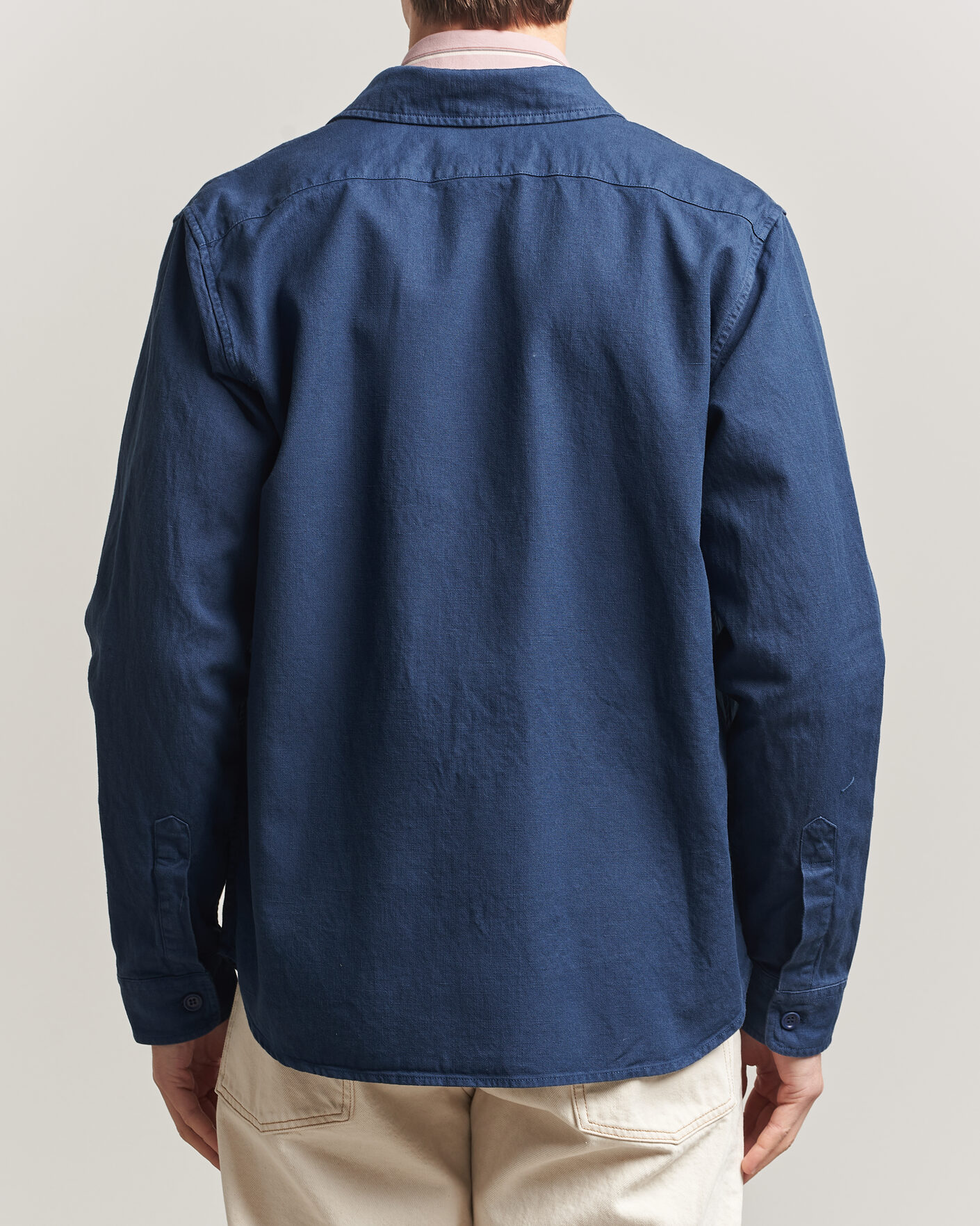Herre | Jakker | Aspesi | Garment Dyed Utility Shirt Dark Blue