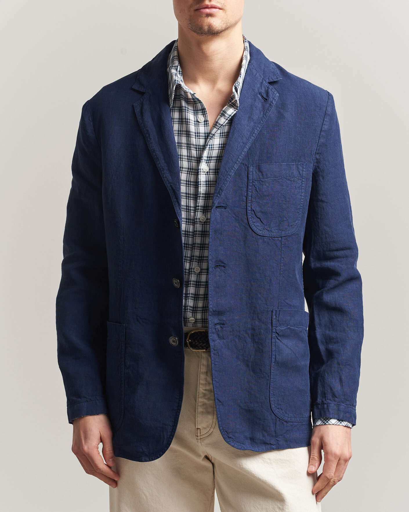 Herre | Dressjakker | Aspesi | Samuraki Linen Blazer Navy