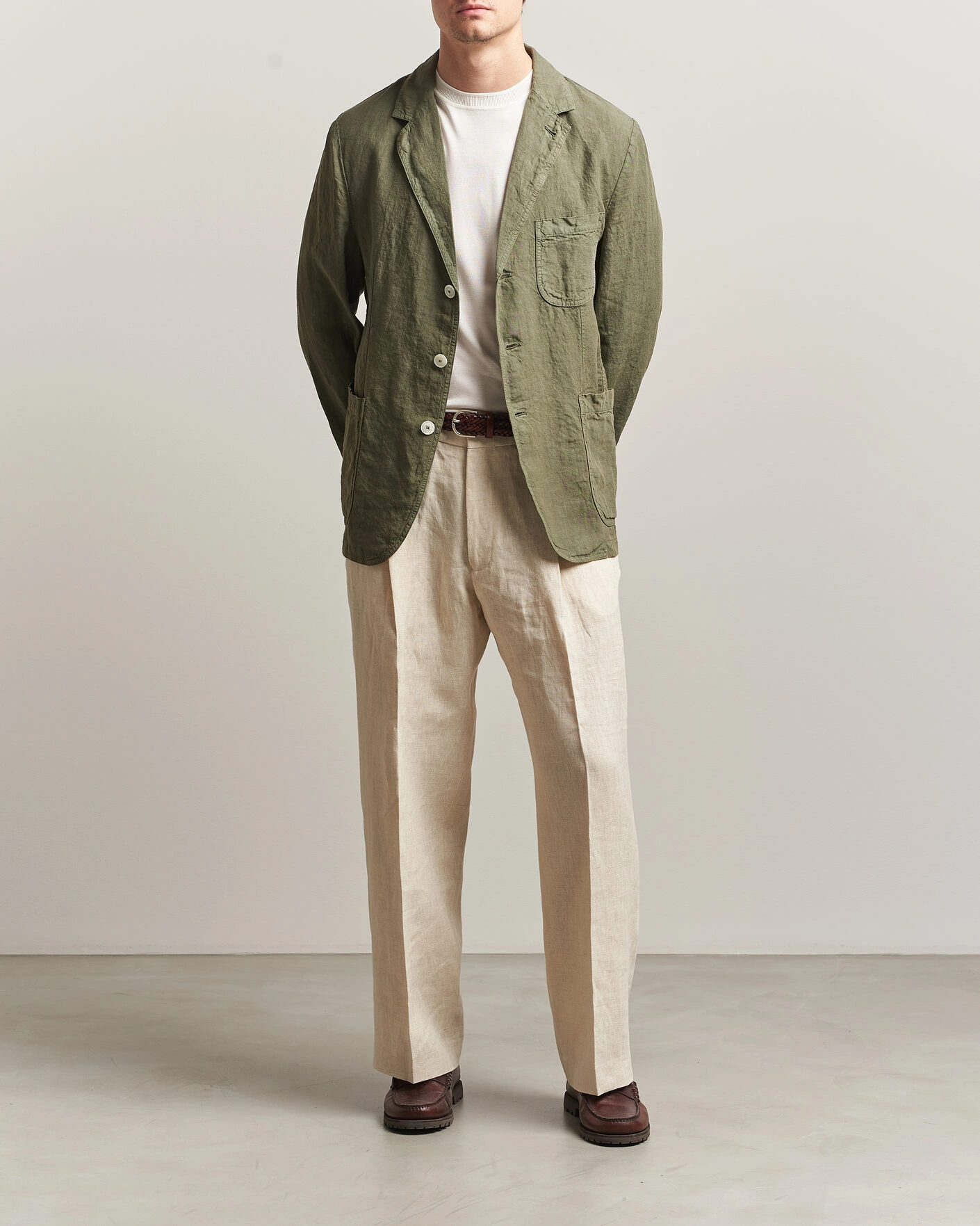 Herre | Dressjakker | Aspesi | Samuraki Linen Blazer Military