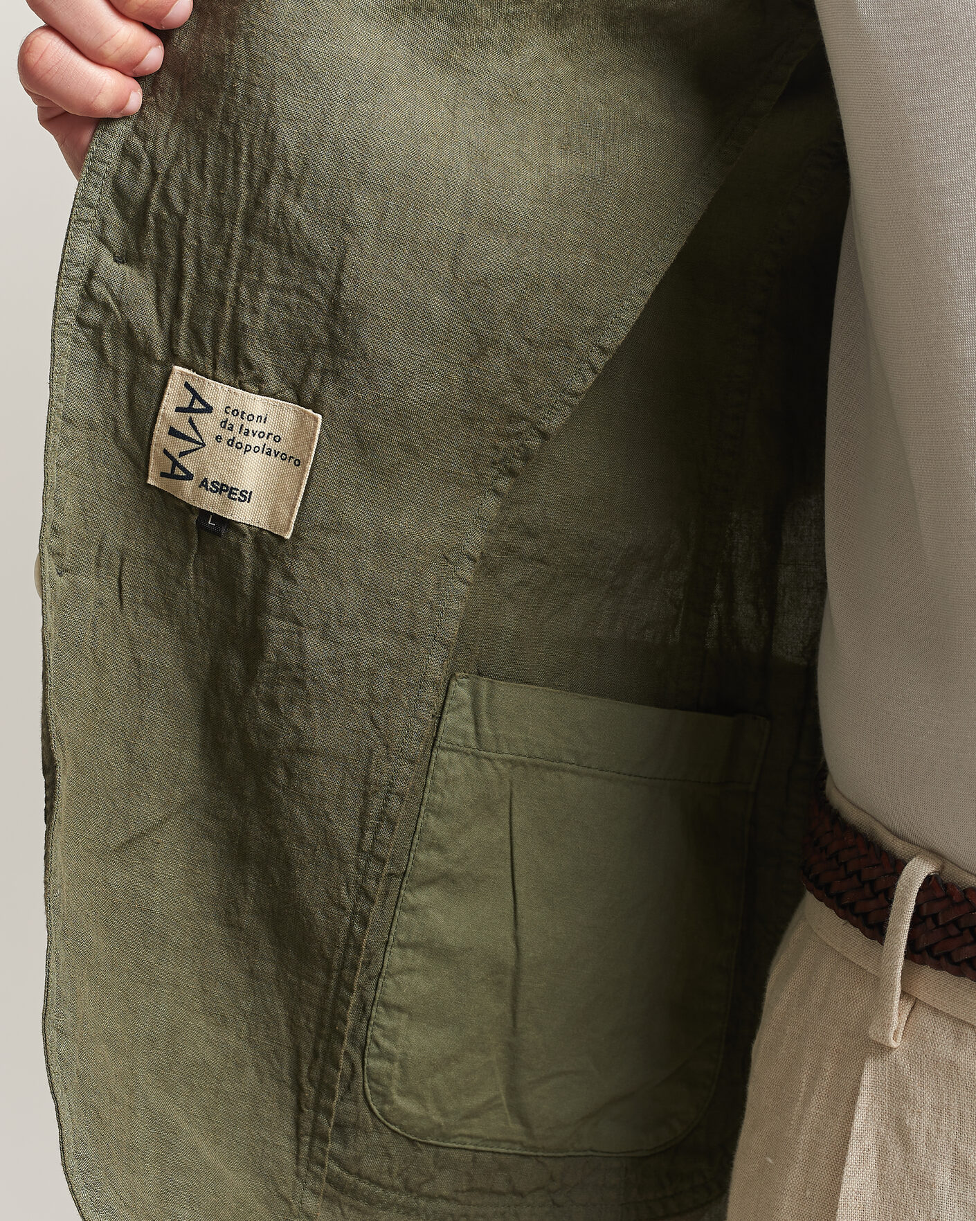 Herre | Dressjakker | Aspesi | Samuraki Linen Blazer Military