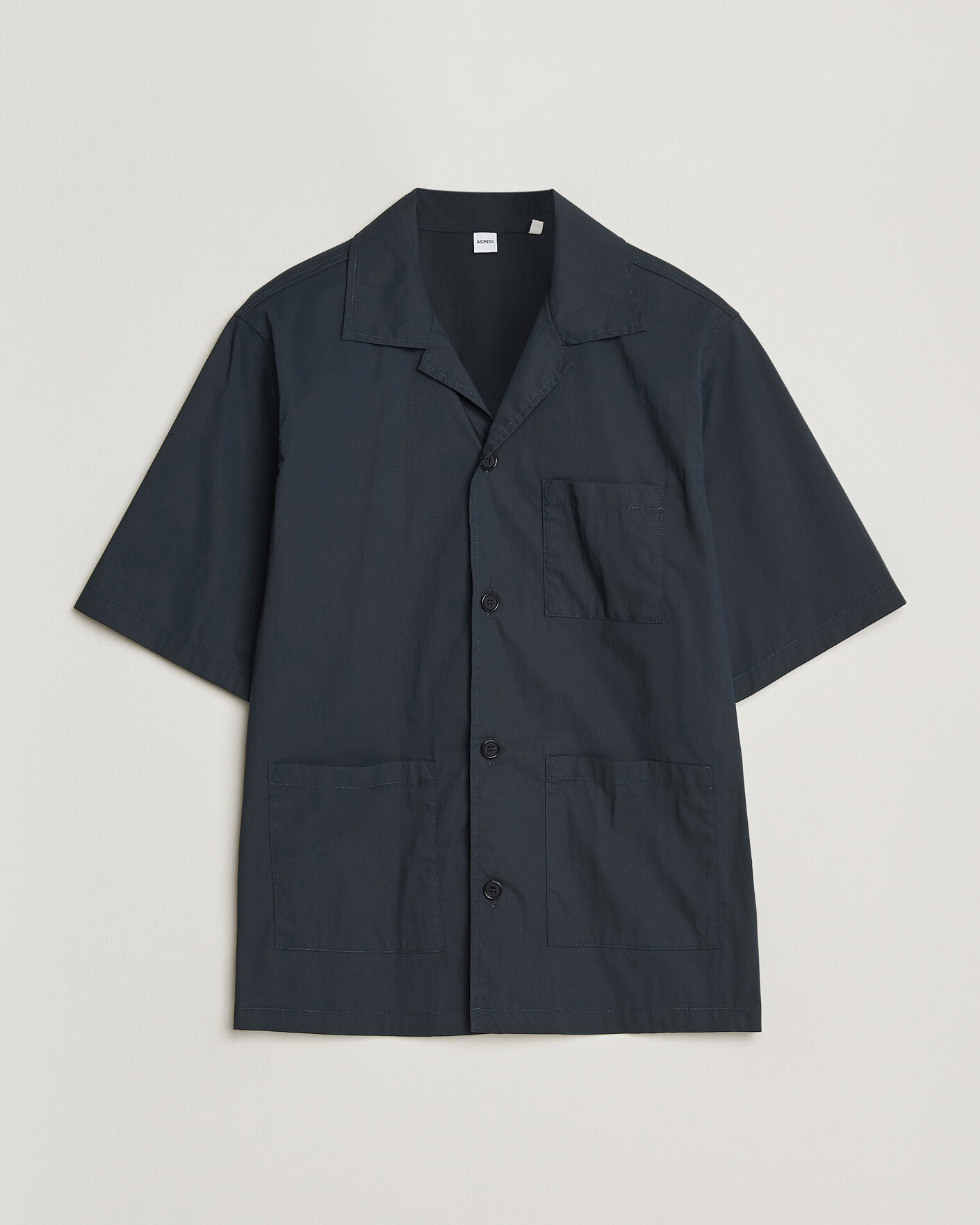 Herre | Skjorter | Aspesi | Ago Short Sleeve Shirt Navy