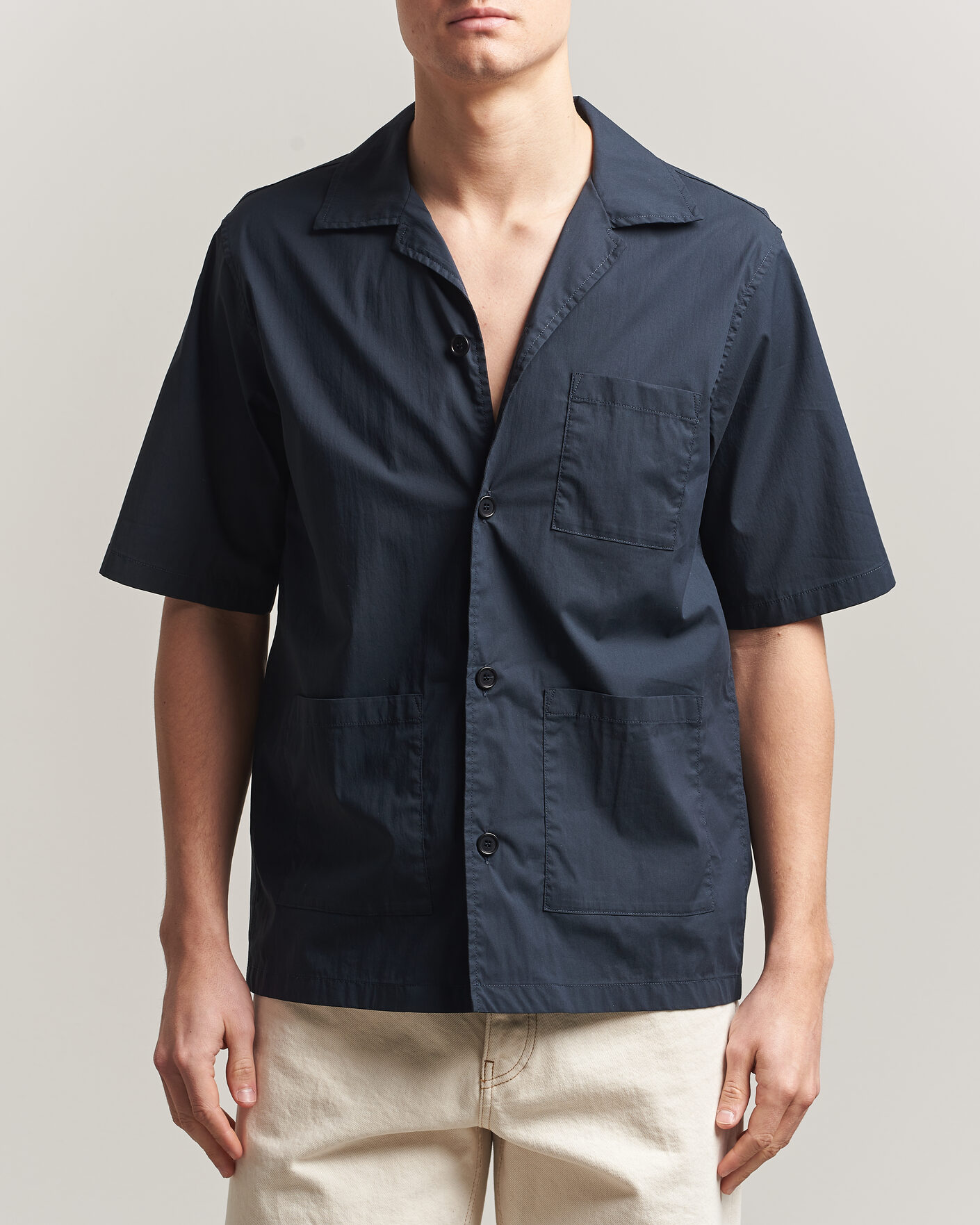 Herre | Skjorter | Aspesi | Ago Short Sleeve Shirt Navy