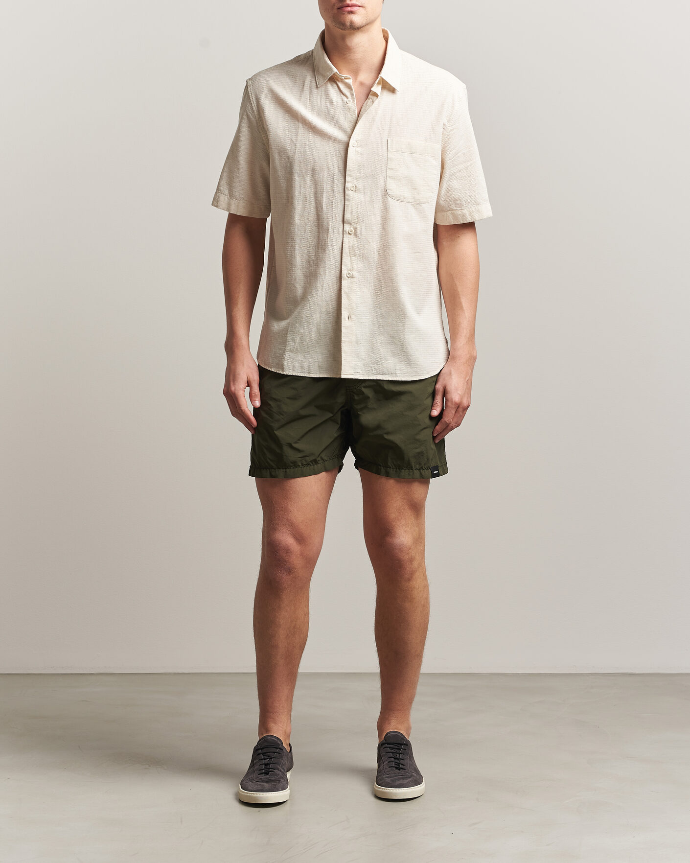 Herre | Badeshorts | Aspesi | Caprese Nylon Swim Trunks Military