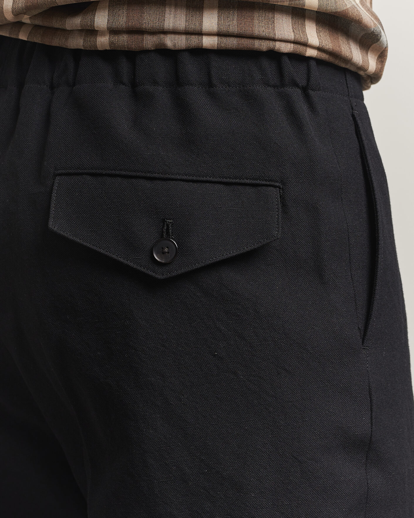 Herre | Bukser | Auralee | Wool/Linen Ox Drawstring Pants Black