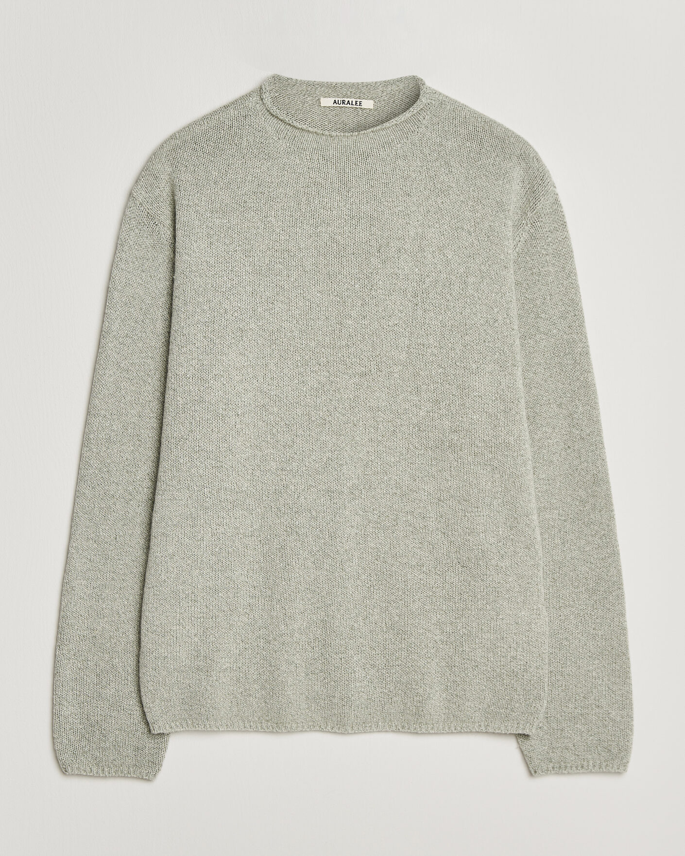 Herre | Gensere | Auralee | Cashmere/Silk Crew Neck Mint Melange