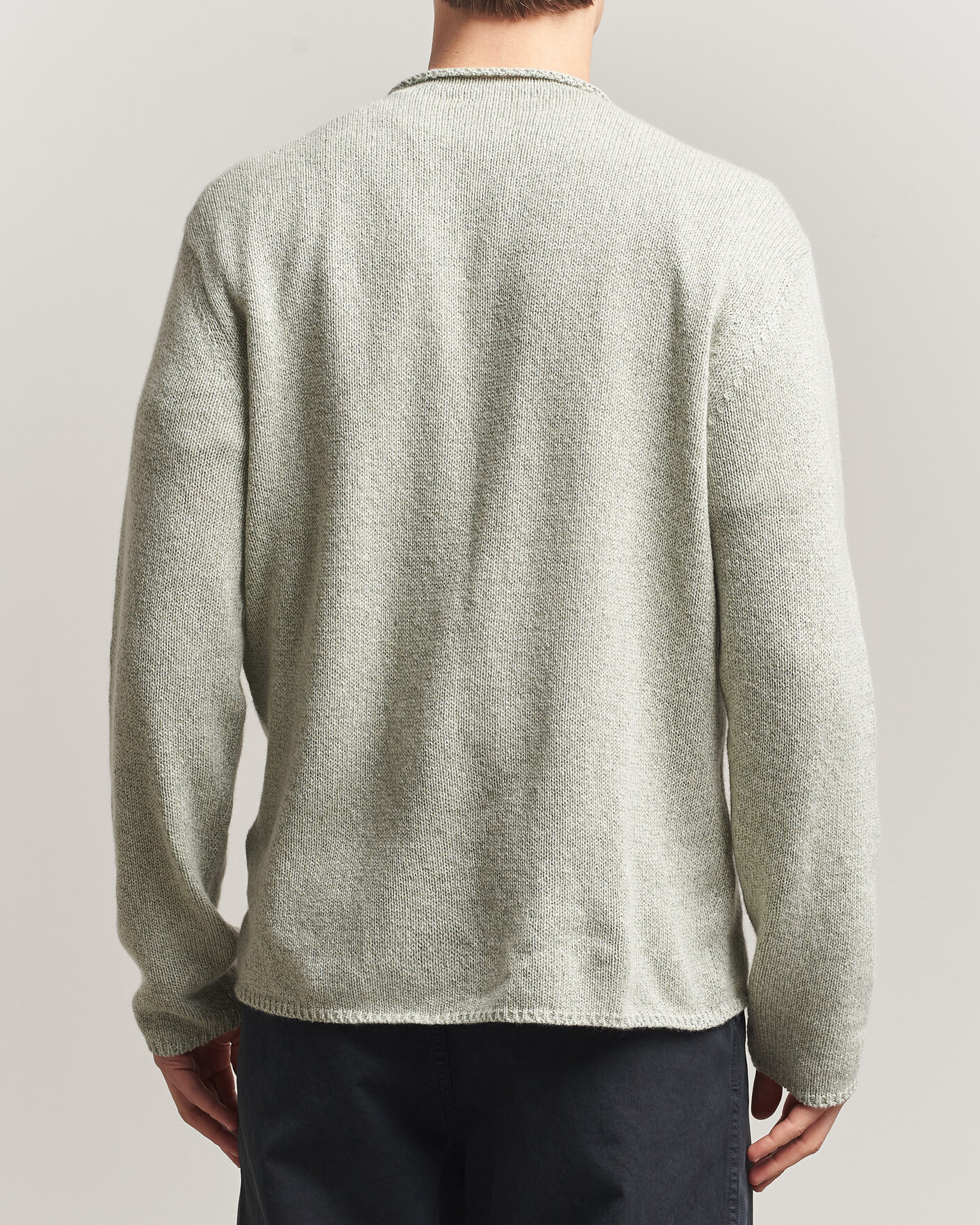 Herre | Gensere | Auralee | Cashmere/Silk Crew Neck Mint Melange