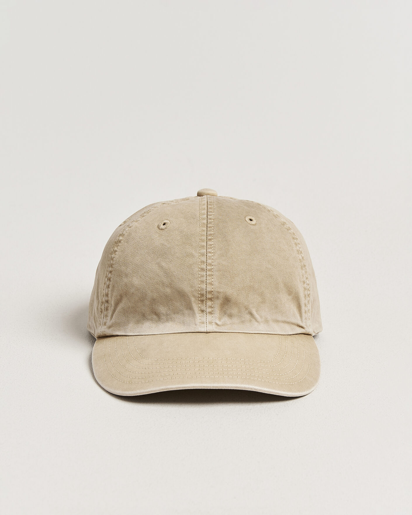 Herre | Hatter og capser | Auralee | Garment Dyed Finx Baseball Cap Light Beige