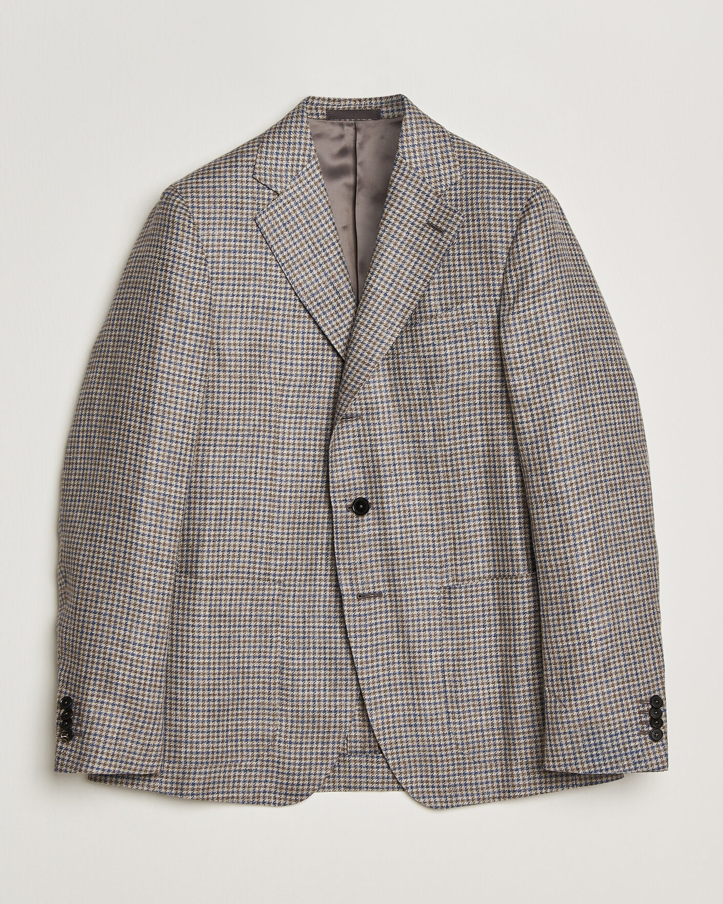 Herre | Dressjakker | Caruso | Aida Linen/Wool Blazer Navy/Grey Check