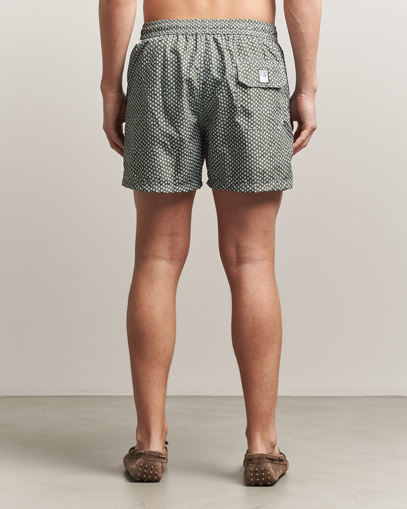 Herre | Badeshorts | Fedeli | Madeira Swim Trunk Green Flowers