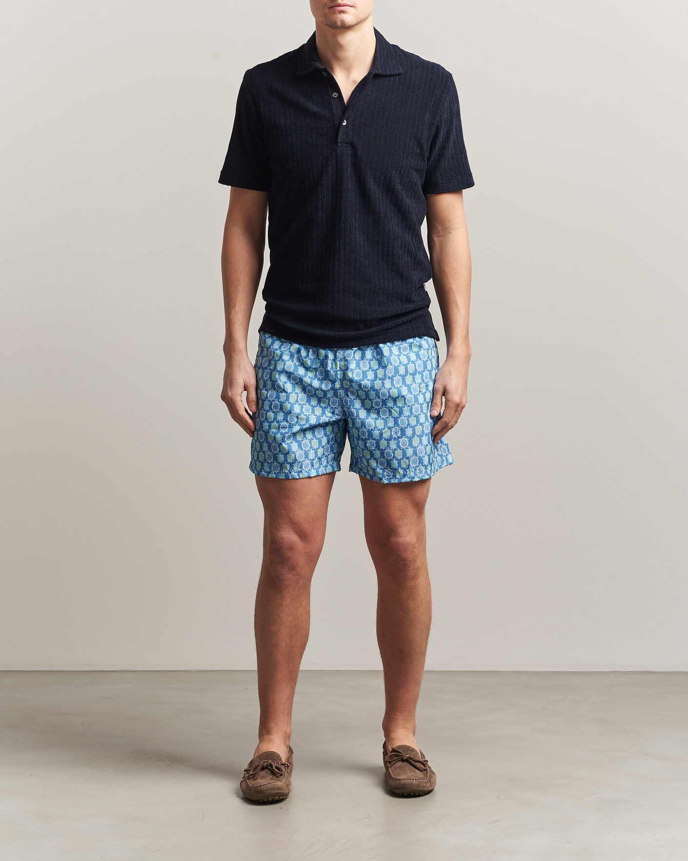 Herre | Badeshorts | Fedeli | Madeira Swim Trunk Blue Turtles