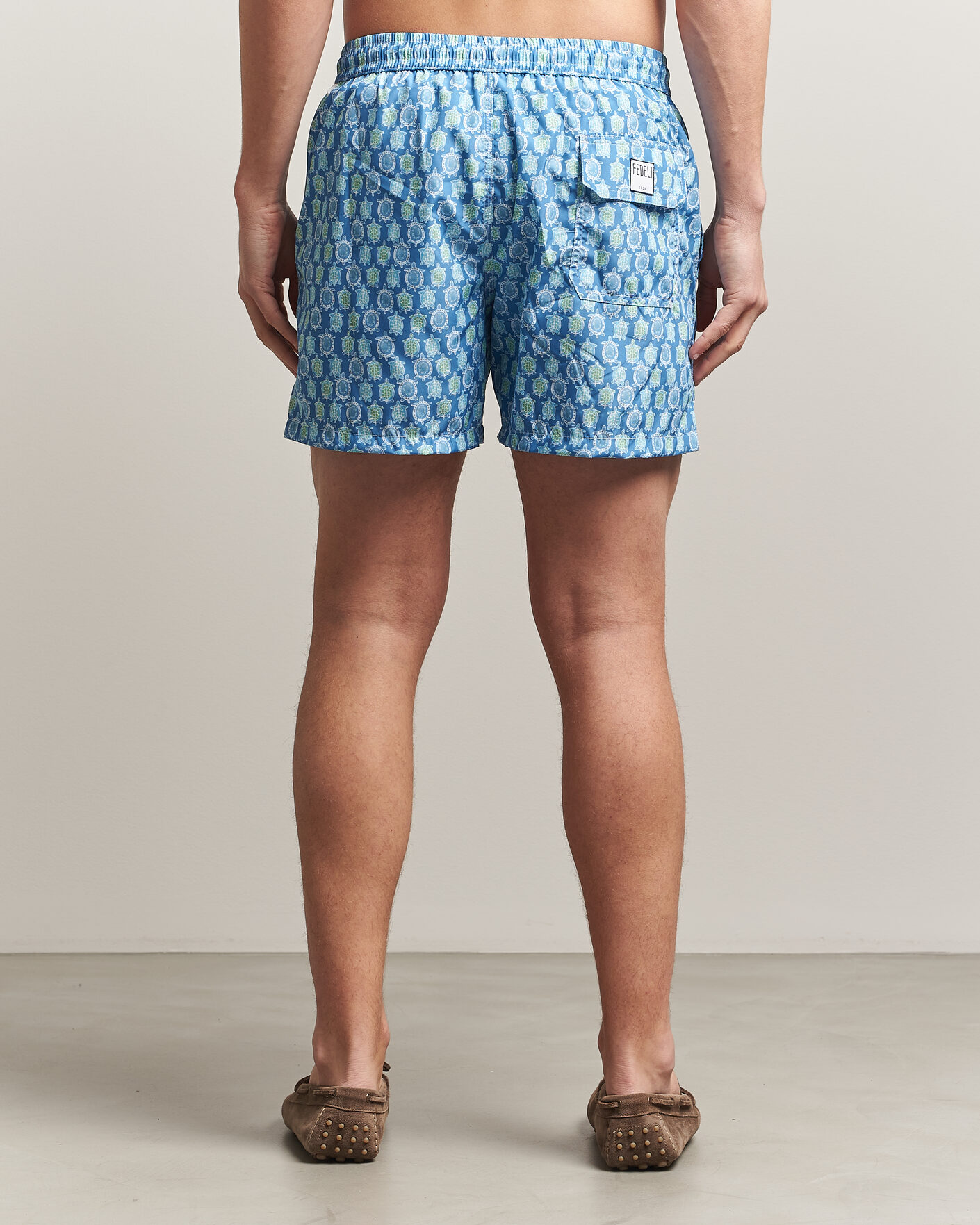 Herre | Badeshorts | Fedeli | Madeira Swim Trunk Blue Turtles