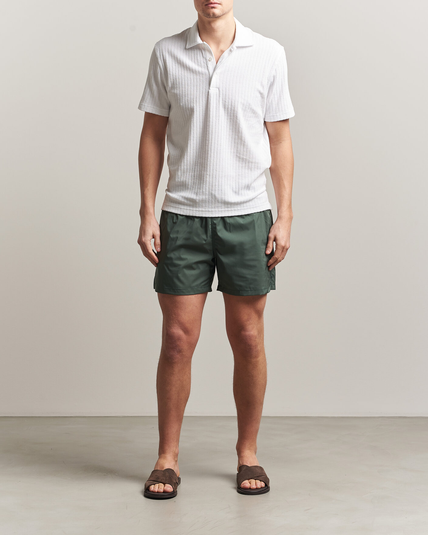 Herre | Badeshorts | Fedeli | Madeira Swim Trunk Dark Green