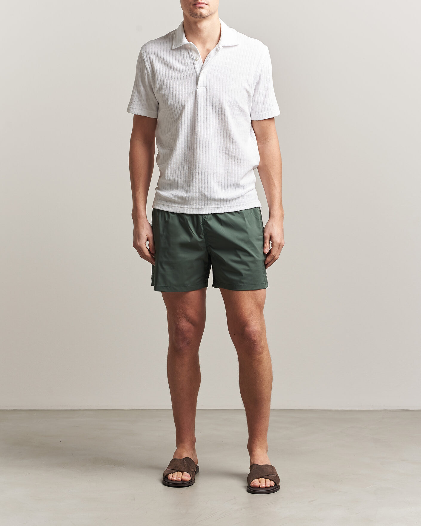 Herre | Pikéer | Fedeli | Rib Terry Polo White