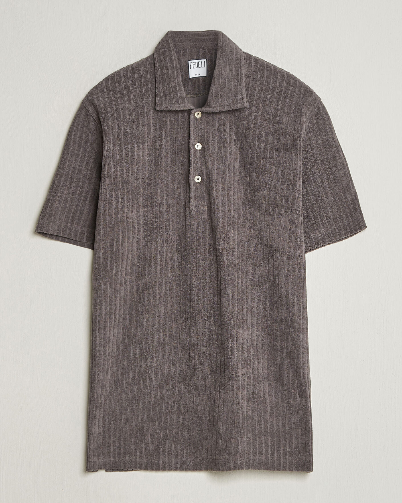 Herre | Pikéer | Fedeli | Rib Terry Polo Taupe