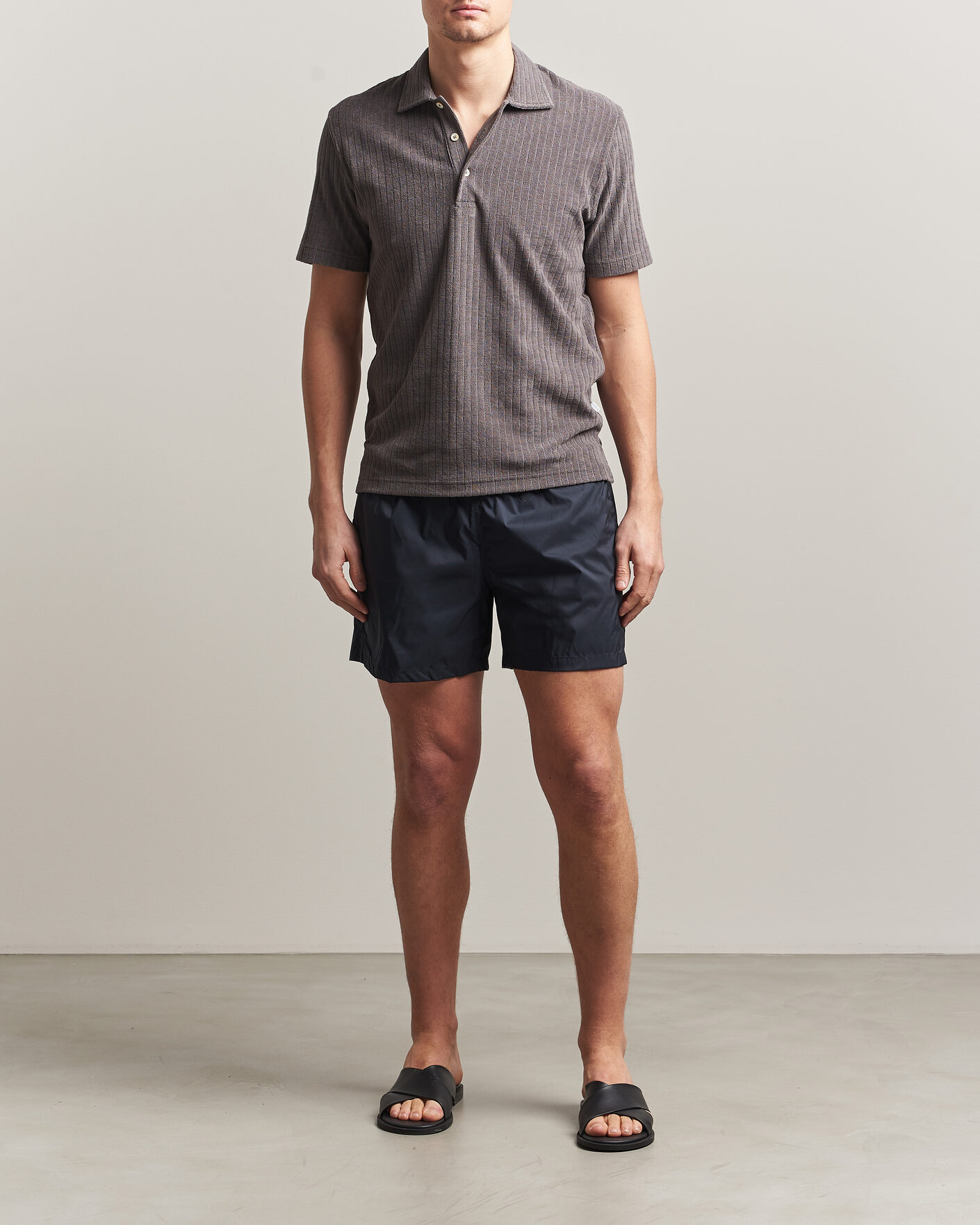 Herre | Pikéer | Fedeli | Rib Terry Polo Taupe