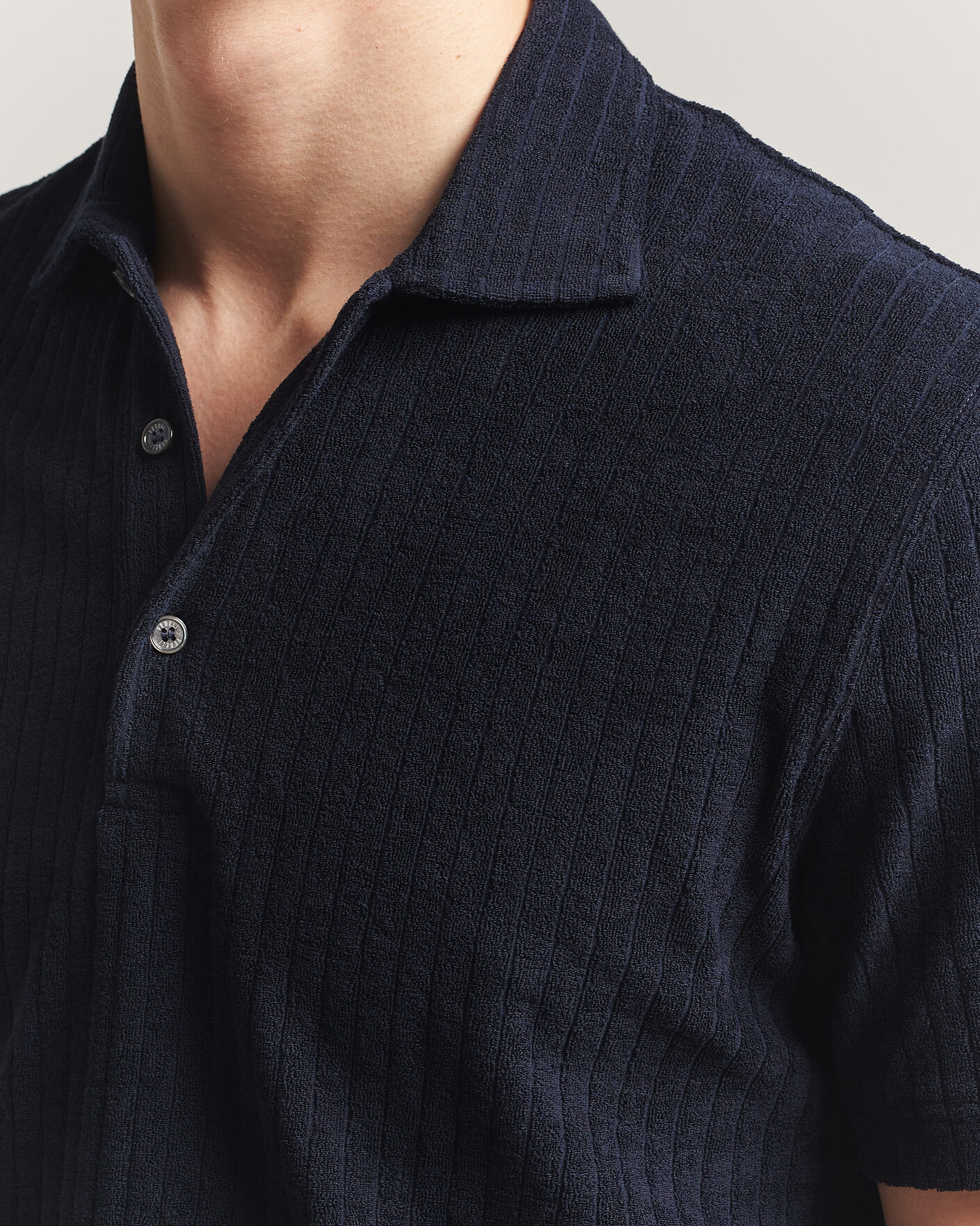 Herre | Pikéer | Fedeli | Rib Terry Polo Navy