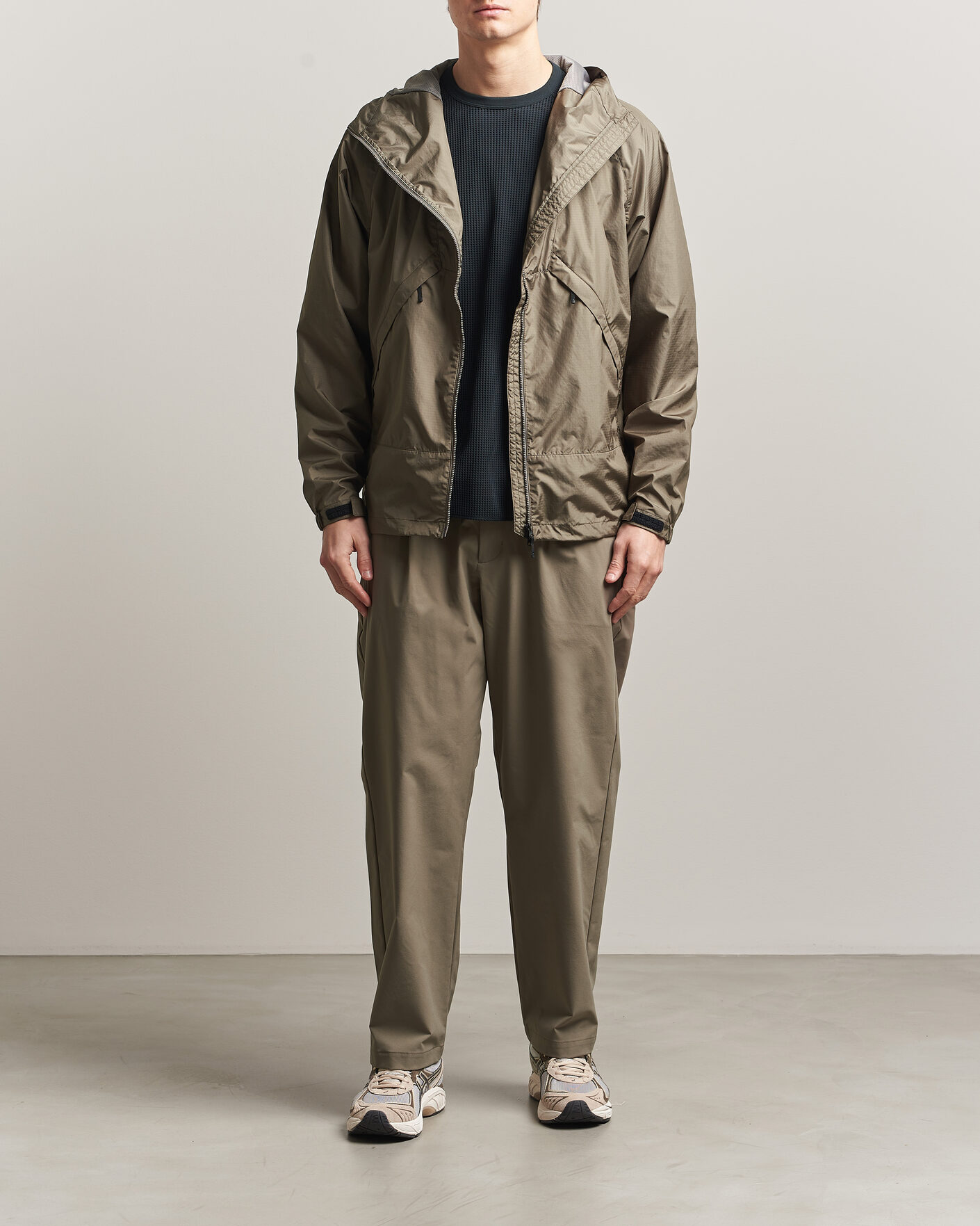 Herre | Jakker | Goldwin | Rip Stop Hooded Jacket Sand