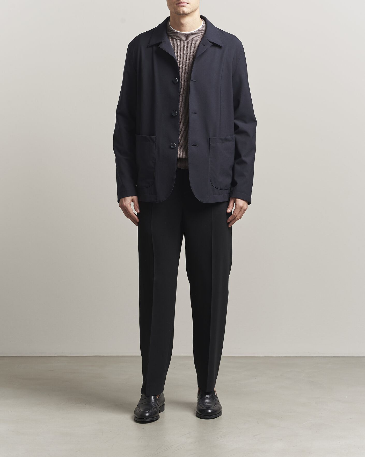 Herre | Jakker | Herno | Travel Wool Chore Jacket Navy