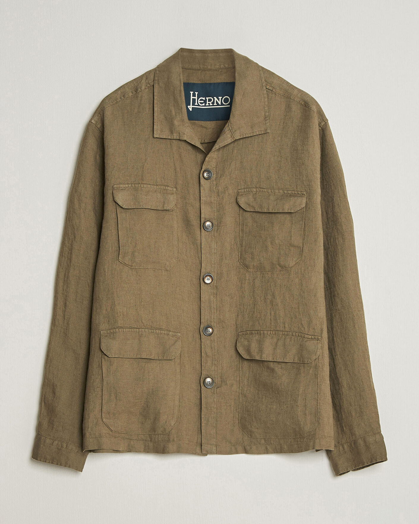 Herre | Jakker | Herno | Linen Safari Jacket Military
