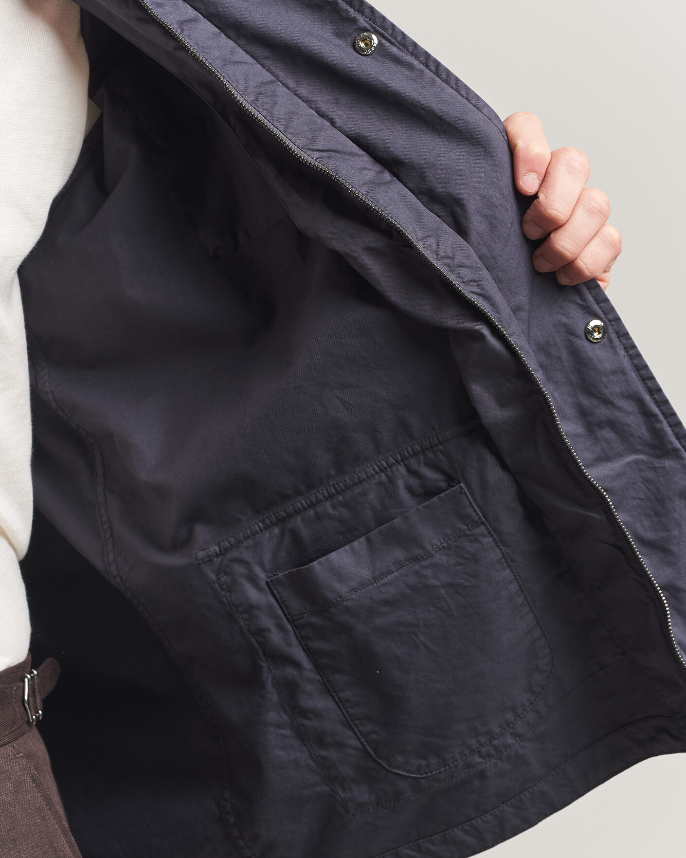 Herre | Jakker | Herno | Washed Cotton Field Jacket Navy