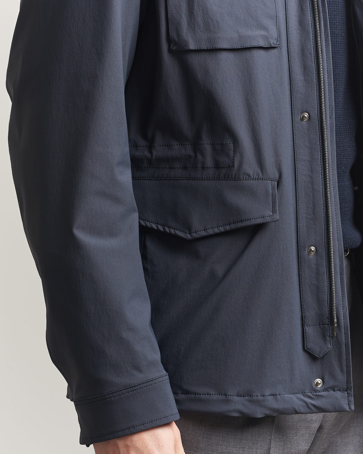 Herre | Jakker | Herno | Soft Nylon Field Jacket Navy