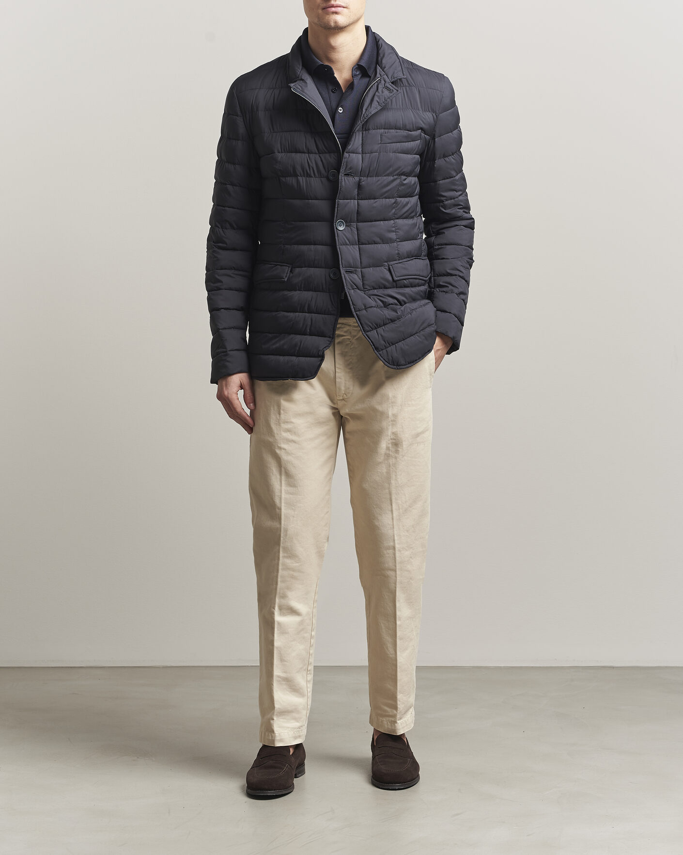 Herre | Jakker | Herno | Nuage Matt Nylon Blazer Navy