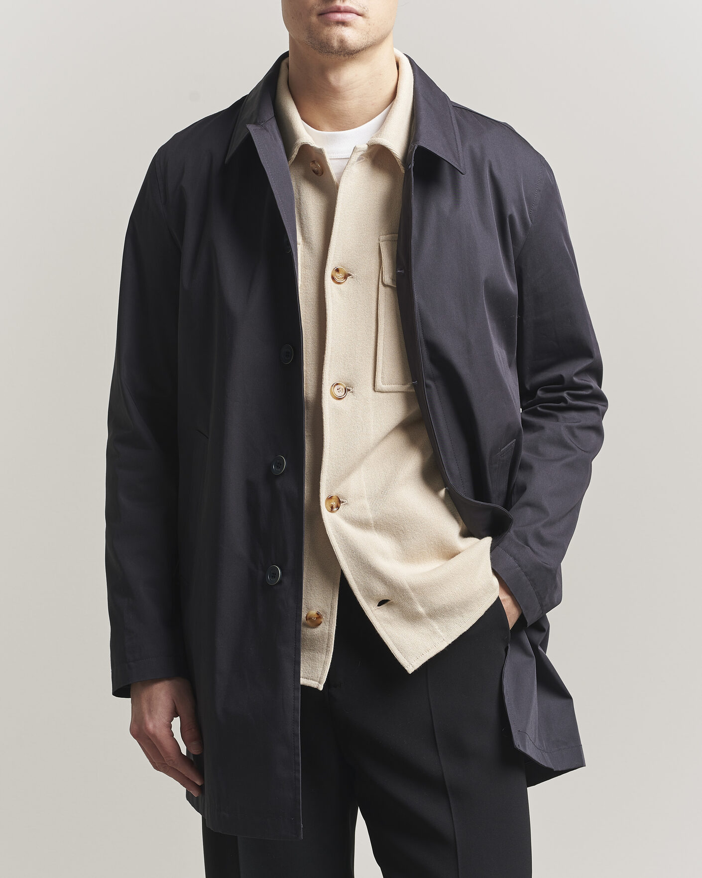 Herre | Jakker | Herno | Cotton Car Coat Navy