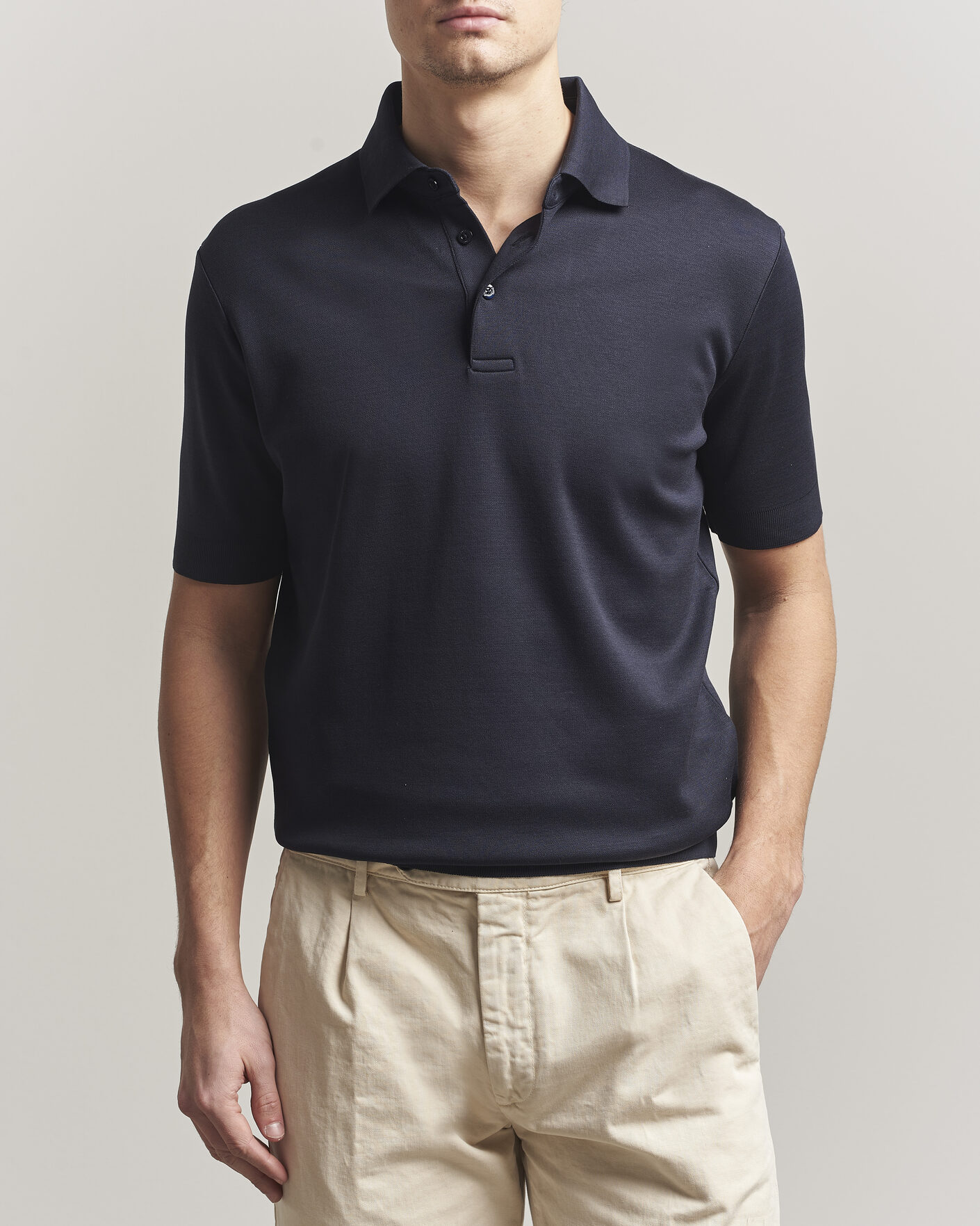 Herre | Pikéer | Herno | Micro Piquet Polo Navy