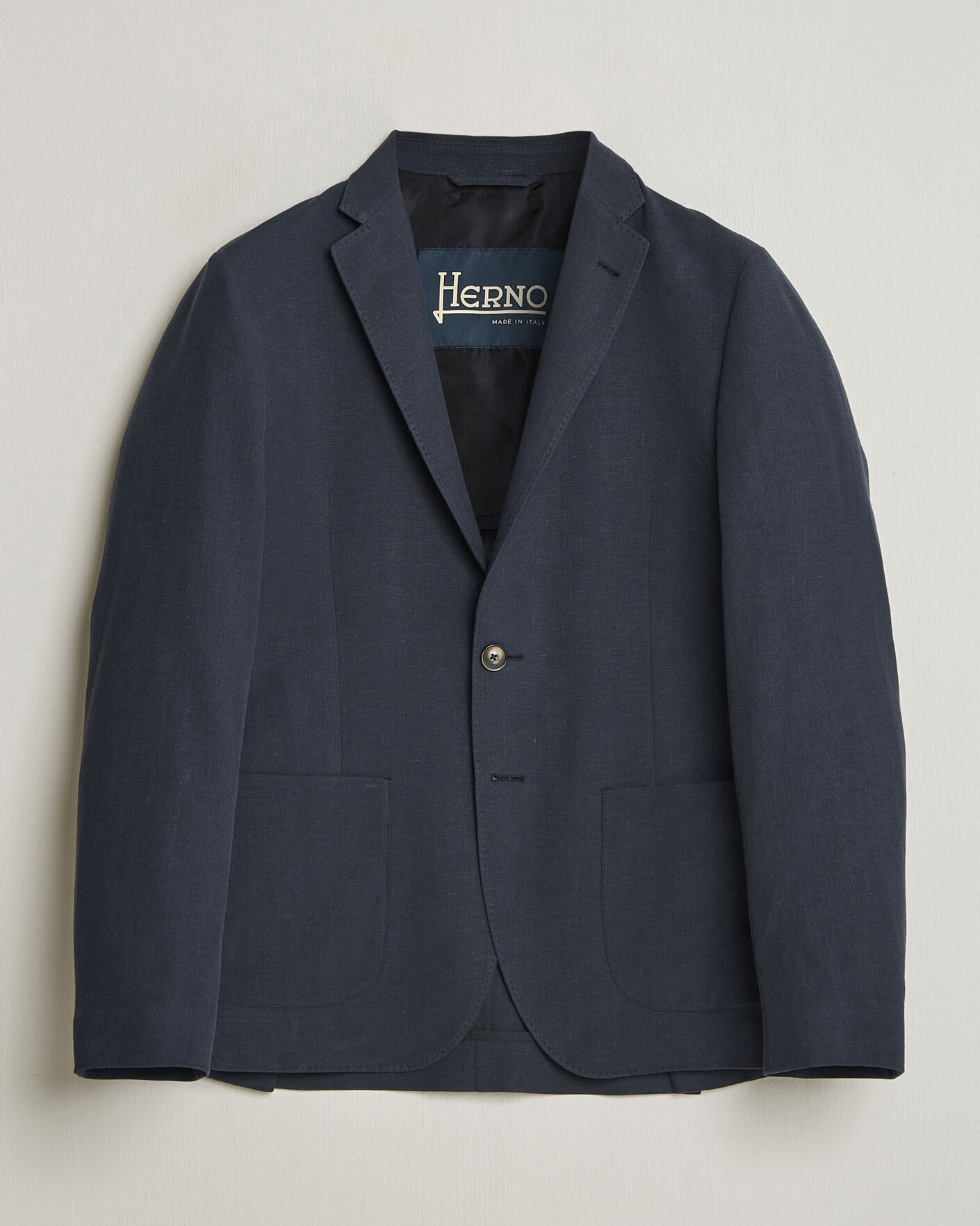 Herre | Dressjakker | Herno | Cotton/Linen Blazer Navy