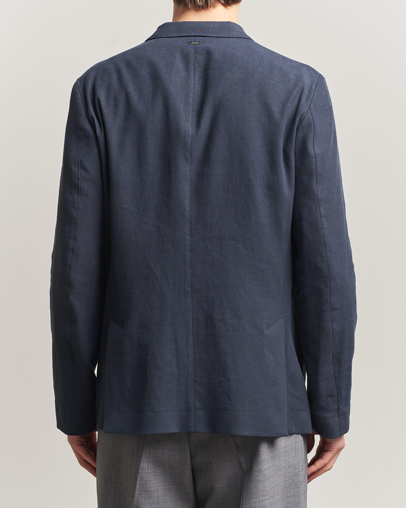 Herre | Dressjakker | Herno | Cotton/Linen Blazer Navy