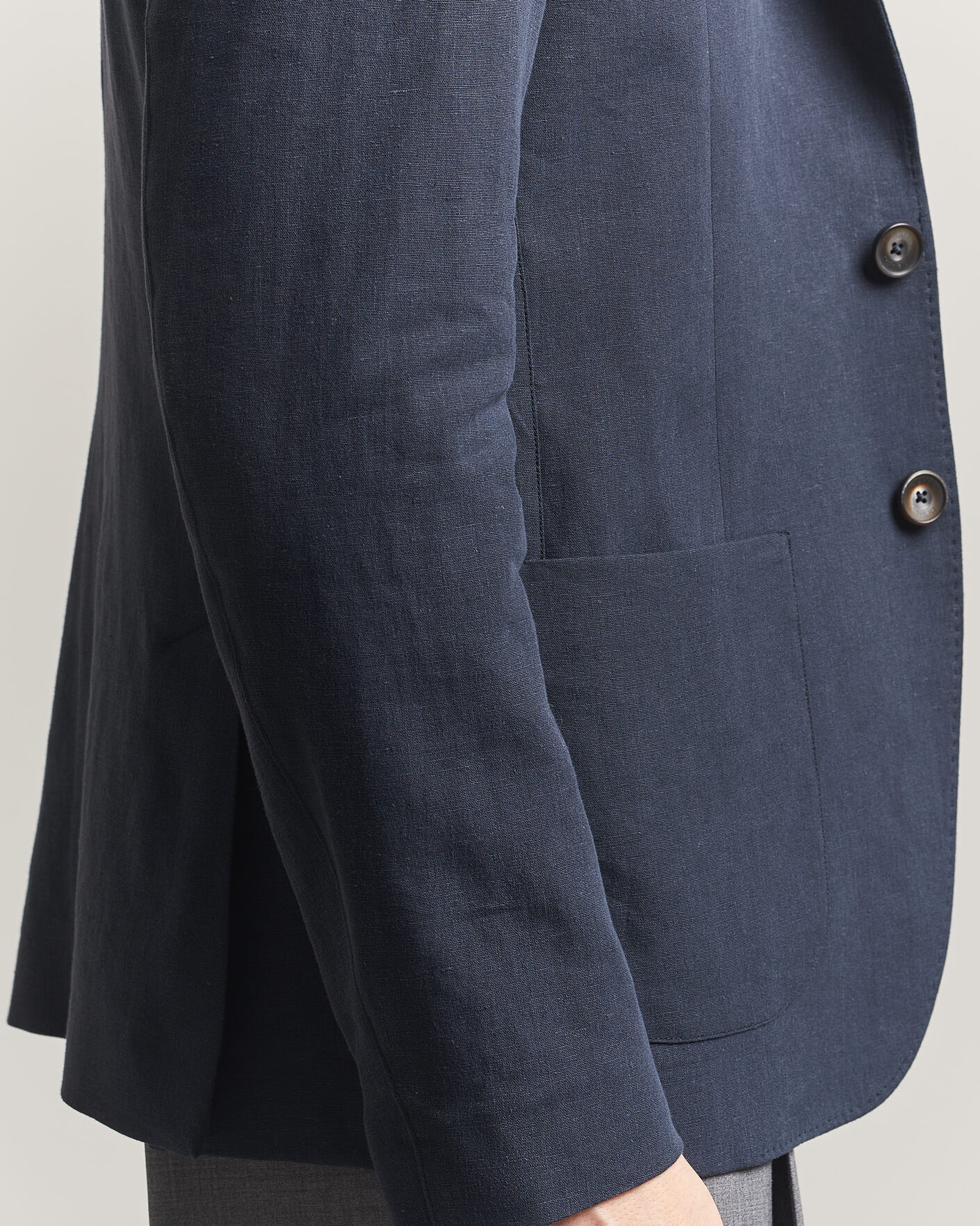 Herre | Dressjakker | Herno | Cotton/Linen Blazer Navy