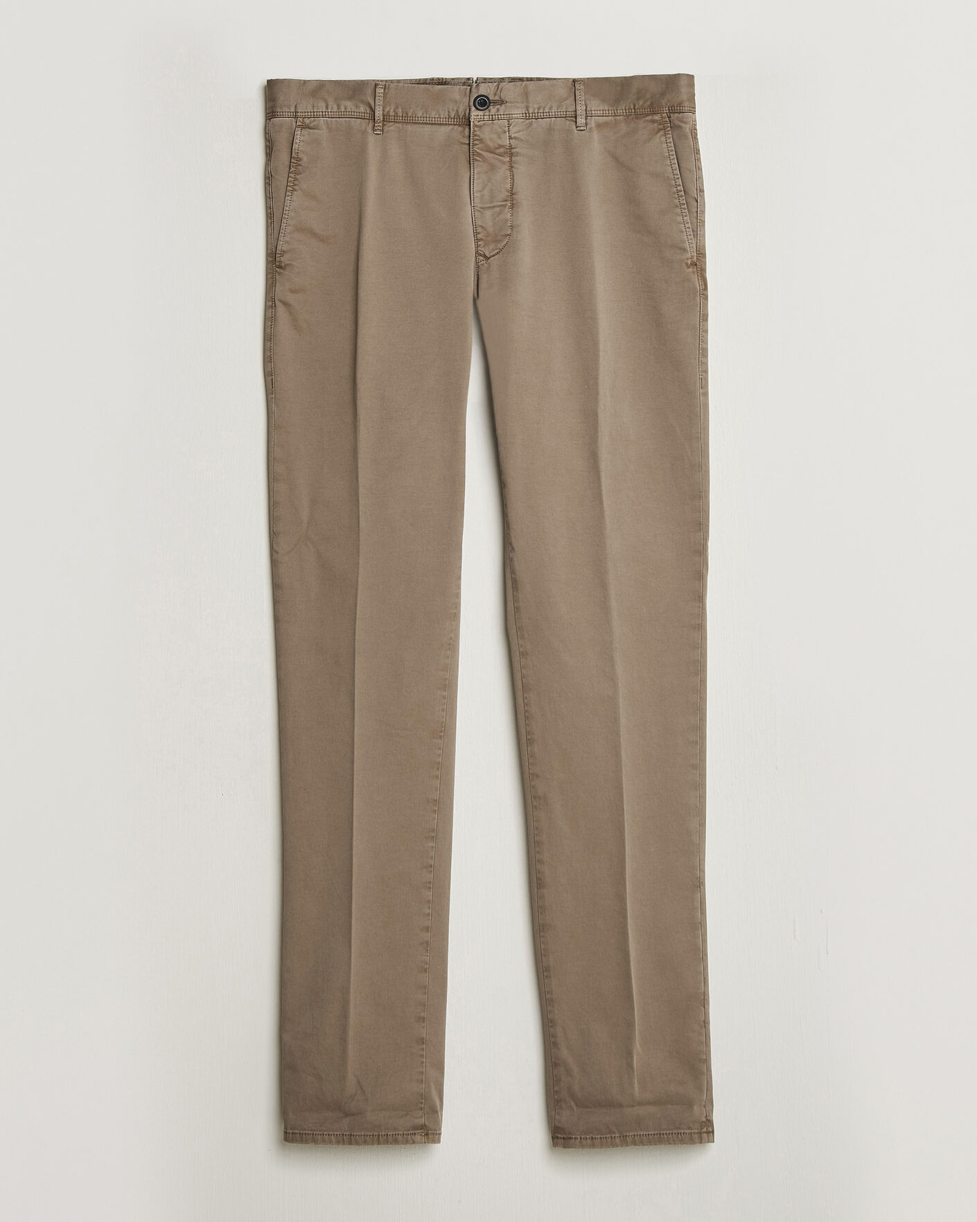 Herre | Bukser | Incotex | Slim Fit Garment Dyed Slacks Taupe