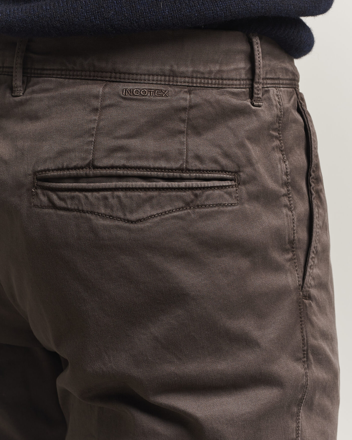 Herre | Bukser | Incotex | Slim Fit Garment Dyed Slacks Dark Brown