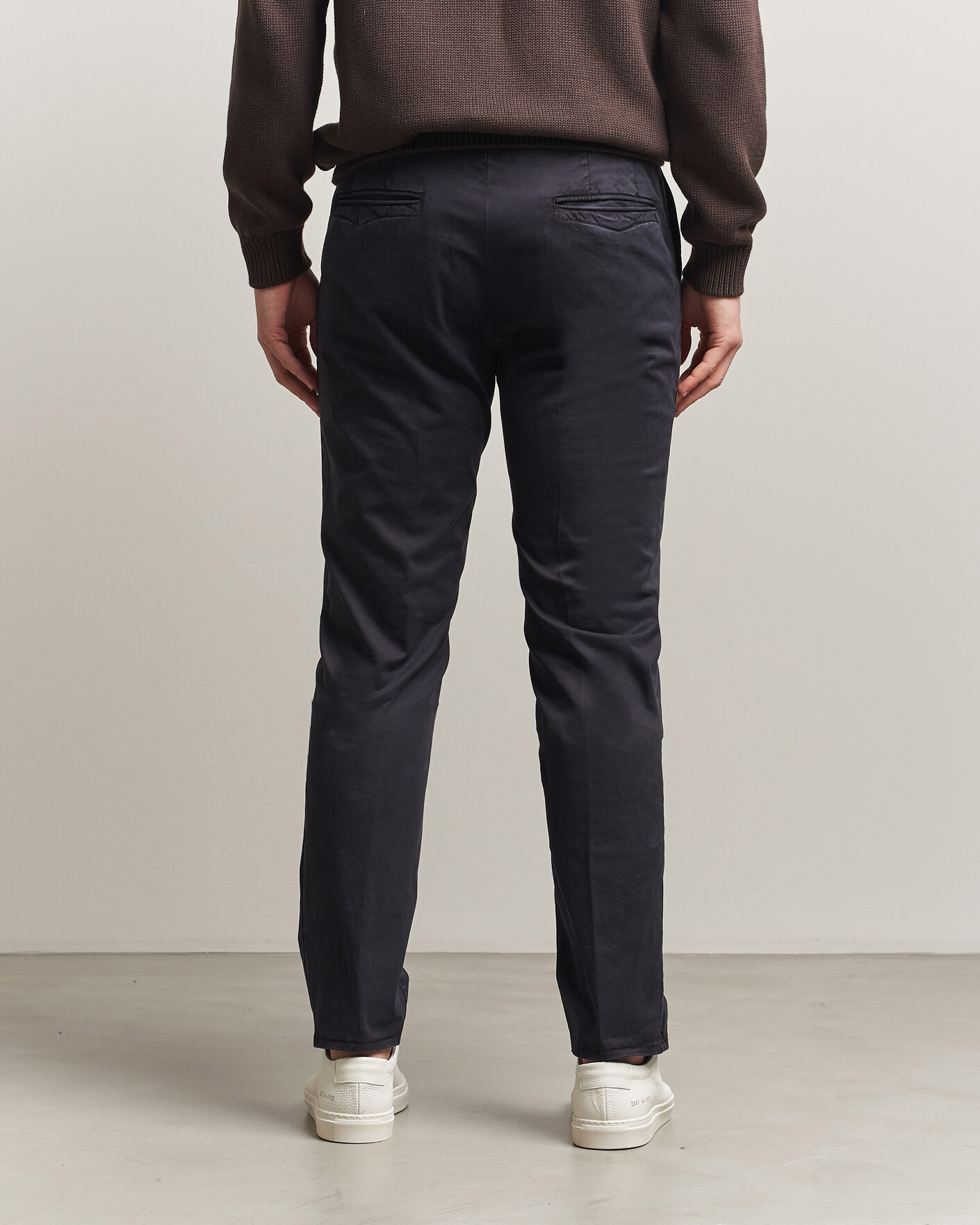 Herre | Bukser | Incotex | Slim Fit Garment Dyed Slacks Navy