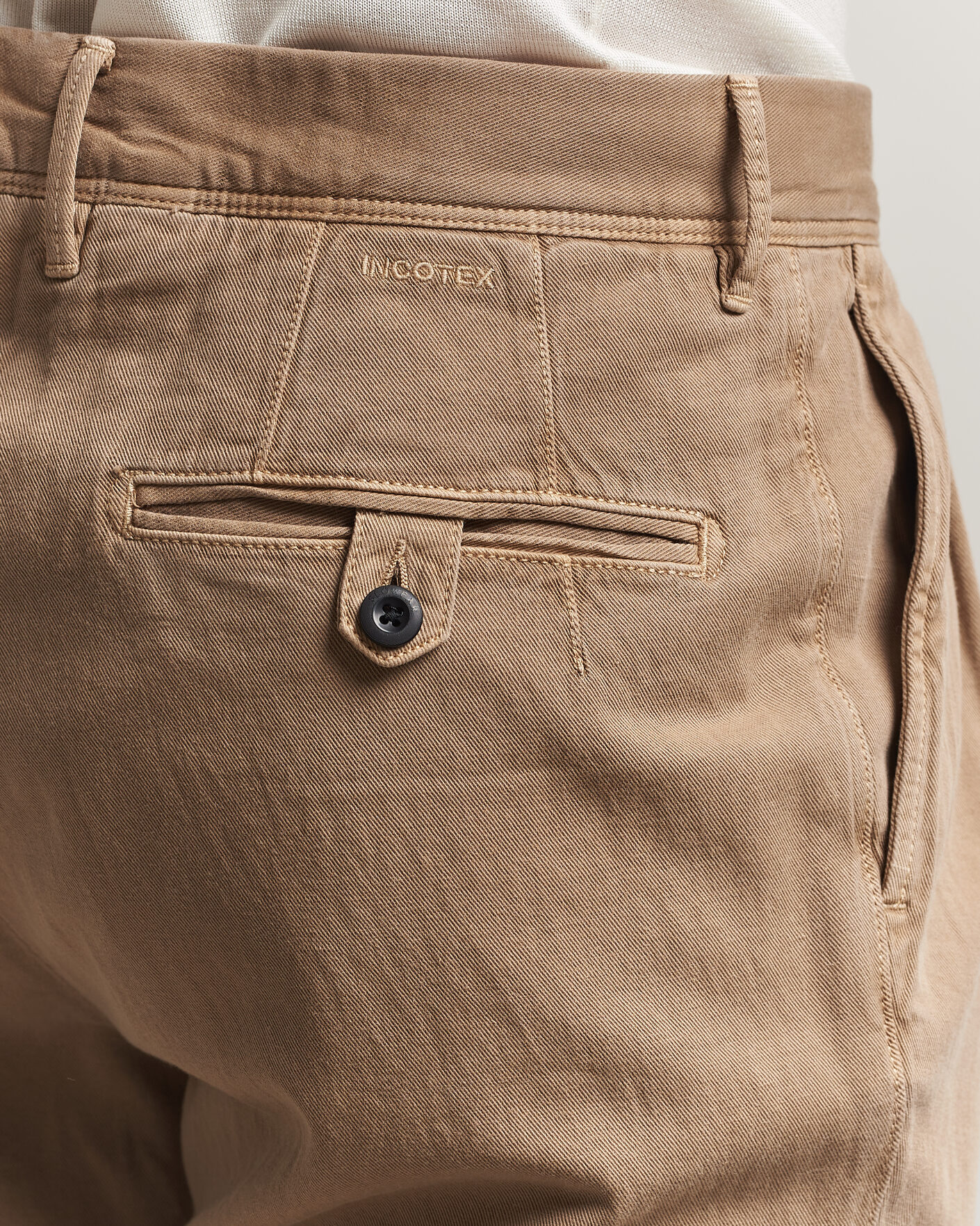 Herre | Bukser | Incotex | Tapered Fit Pleated Linen Slacks Brown