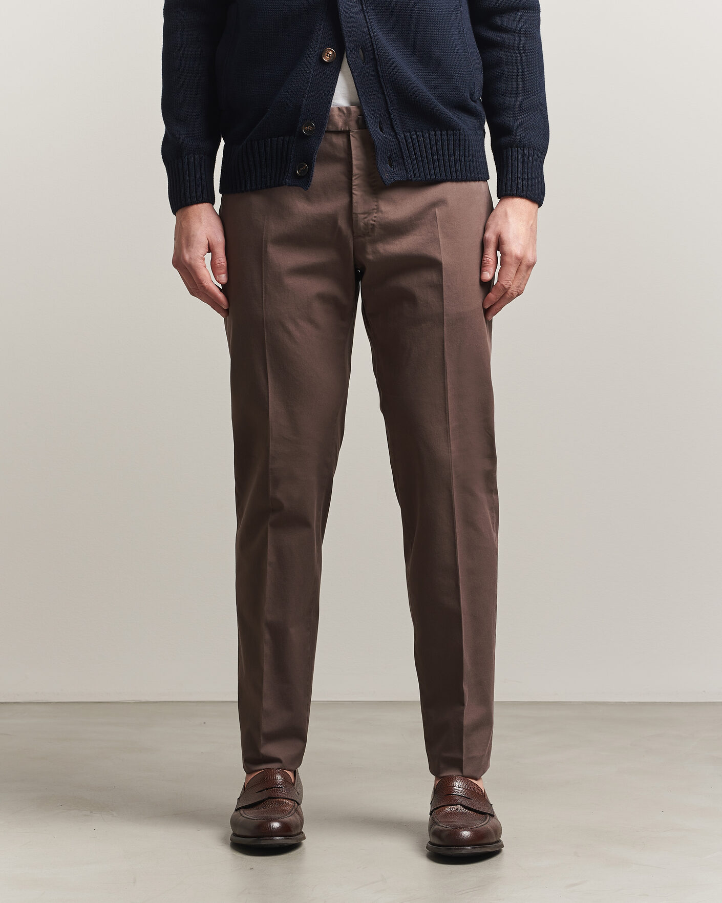 Herre | Bukser | Incotex | Slim Fit Comfort Chinos Dark Brown