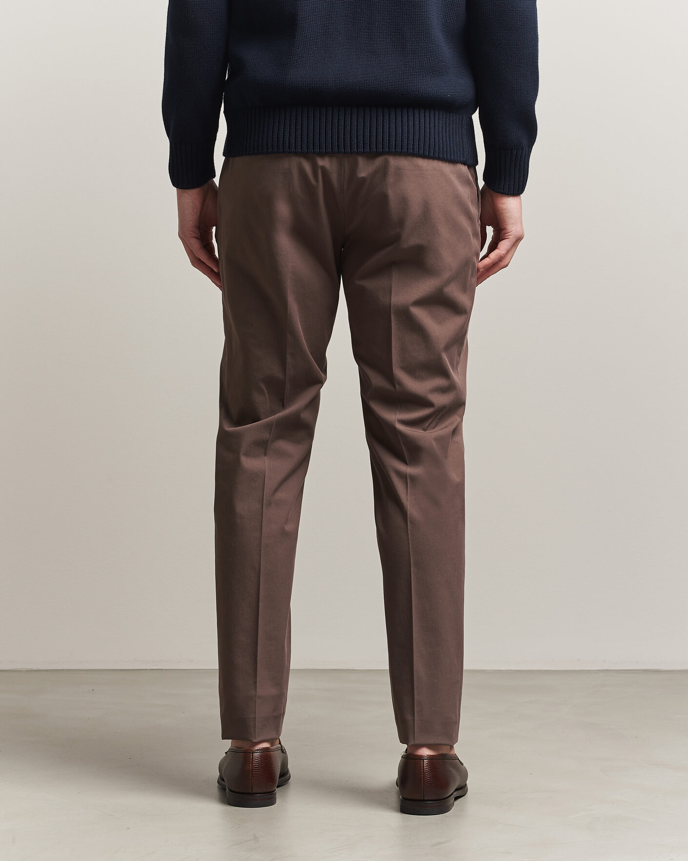 Herre | Bukser | Incotex | Slim Fit Comfort Chinos Dark Brown