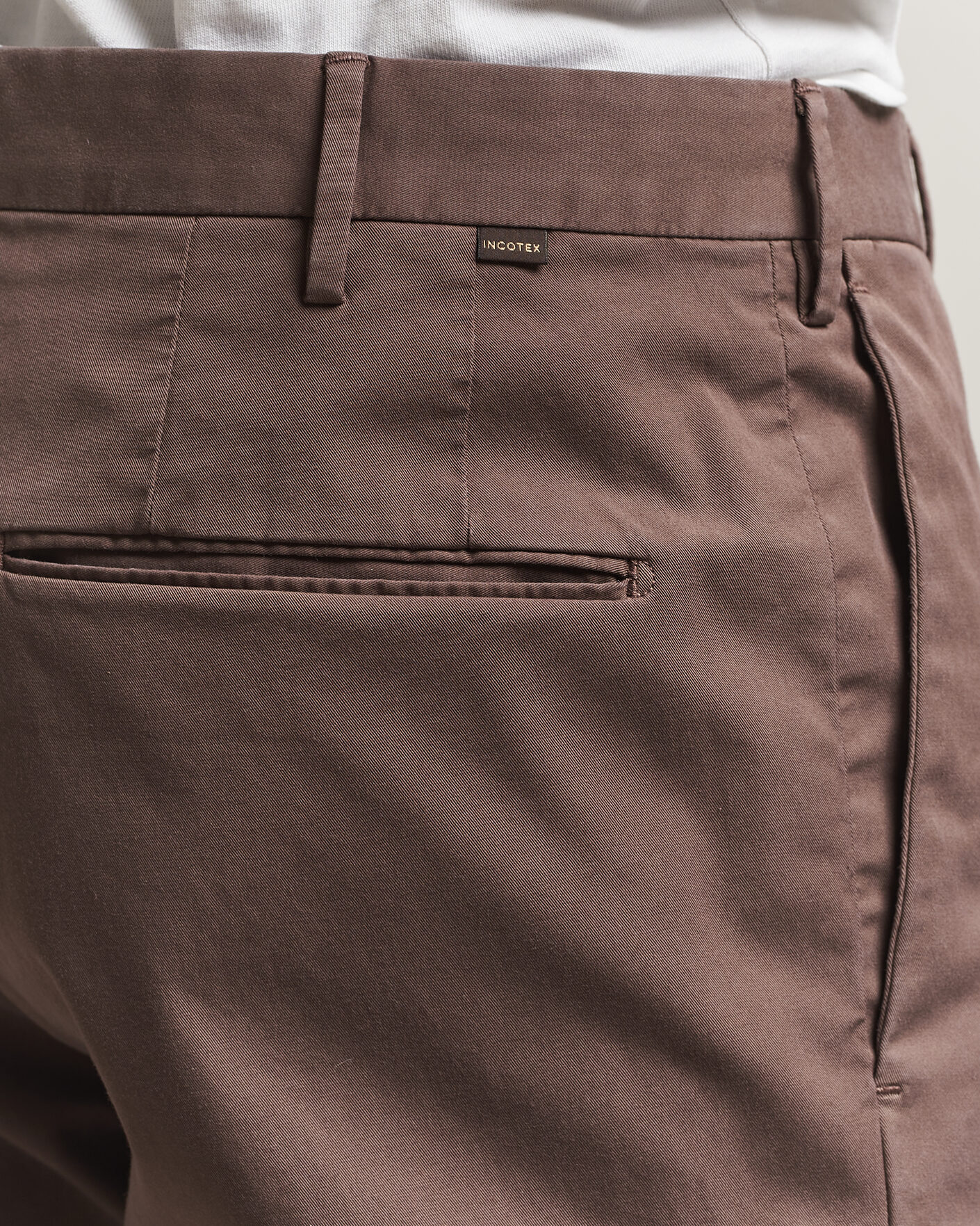 Herre | Bukser | Incotex | Slim Fit Comfort Chinos Dark Brown