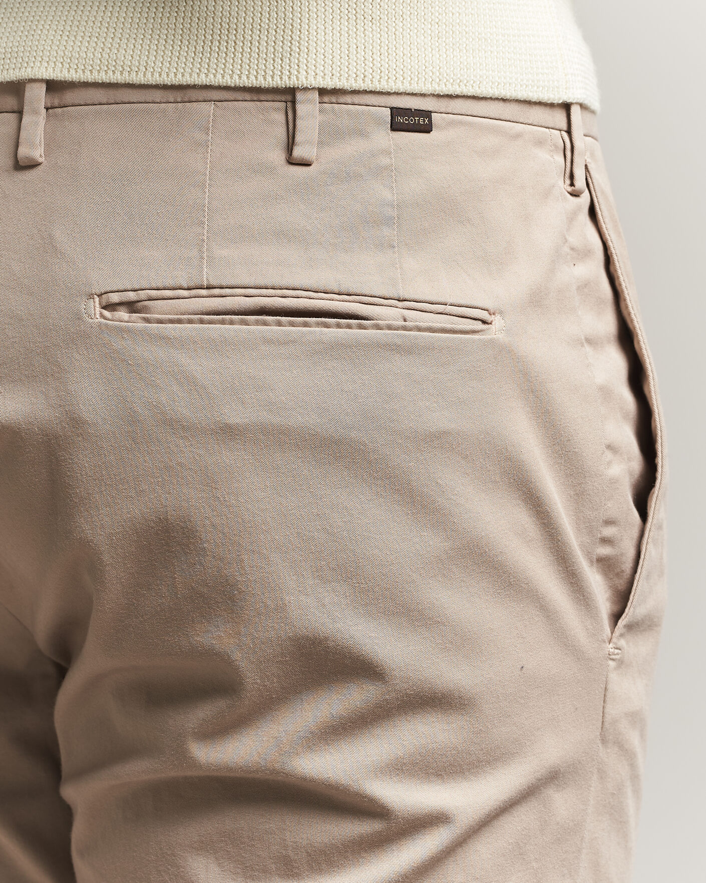 Herre | Bukser | Incotex | Slim Fit Comfort Chinos Sand