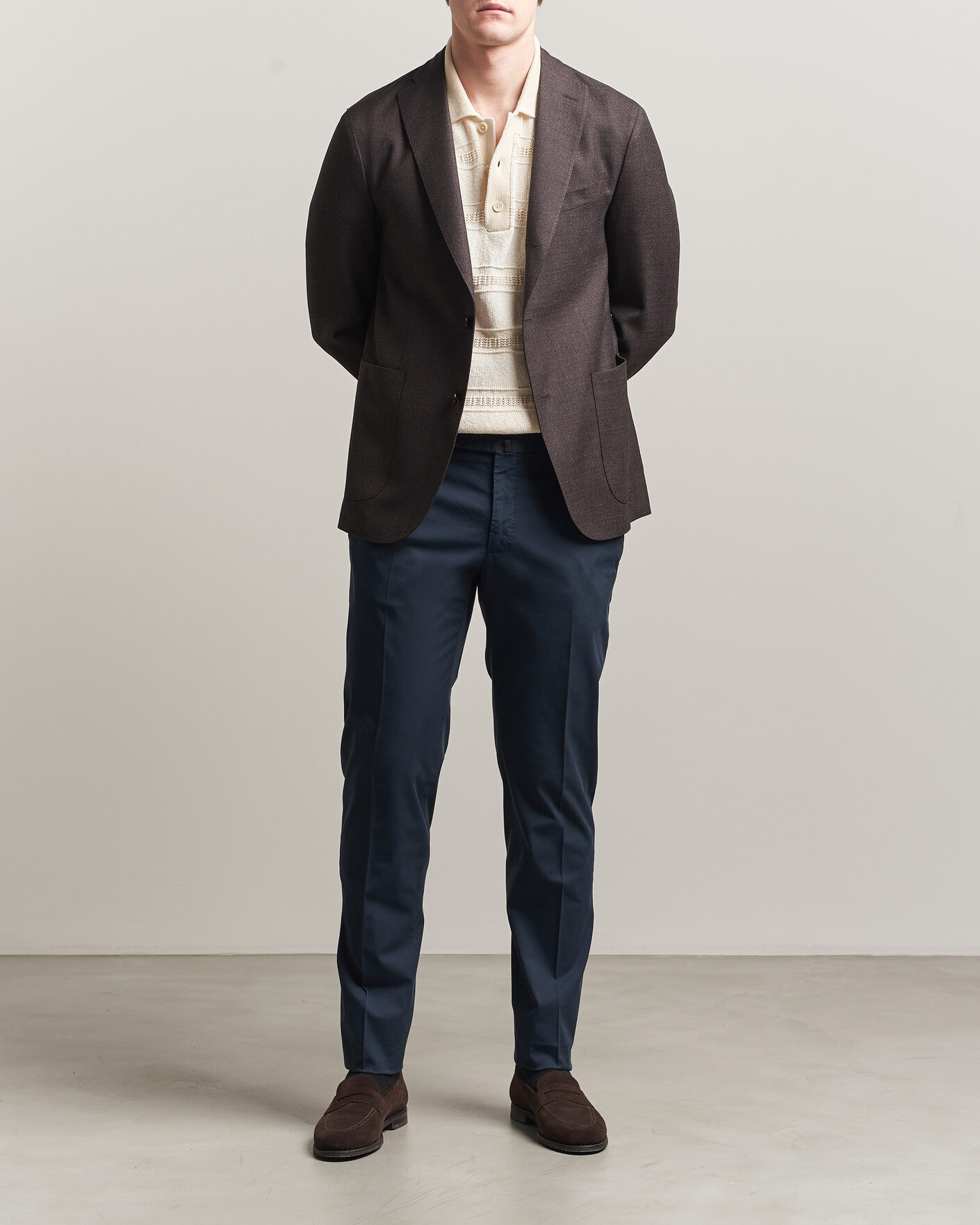 Herre | Bukser | Incotex | Slim Fit Comfort Chinos Navy