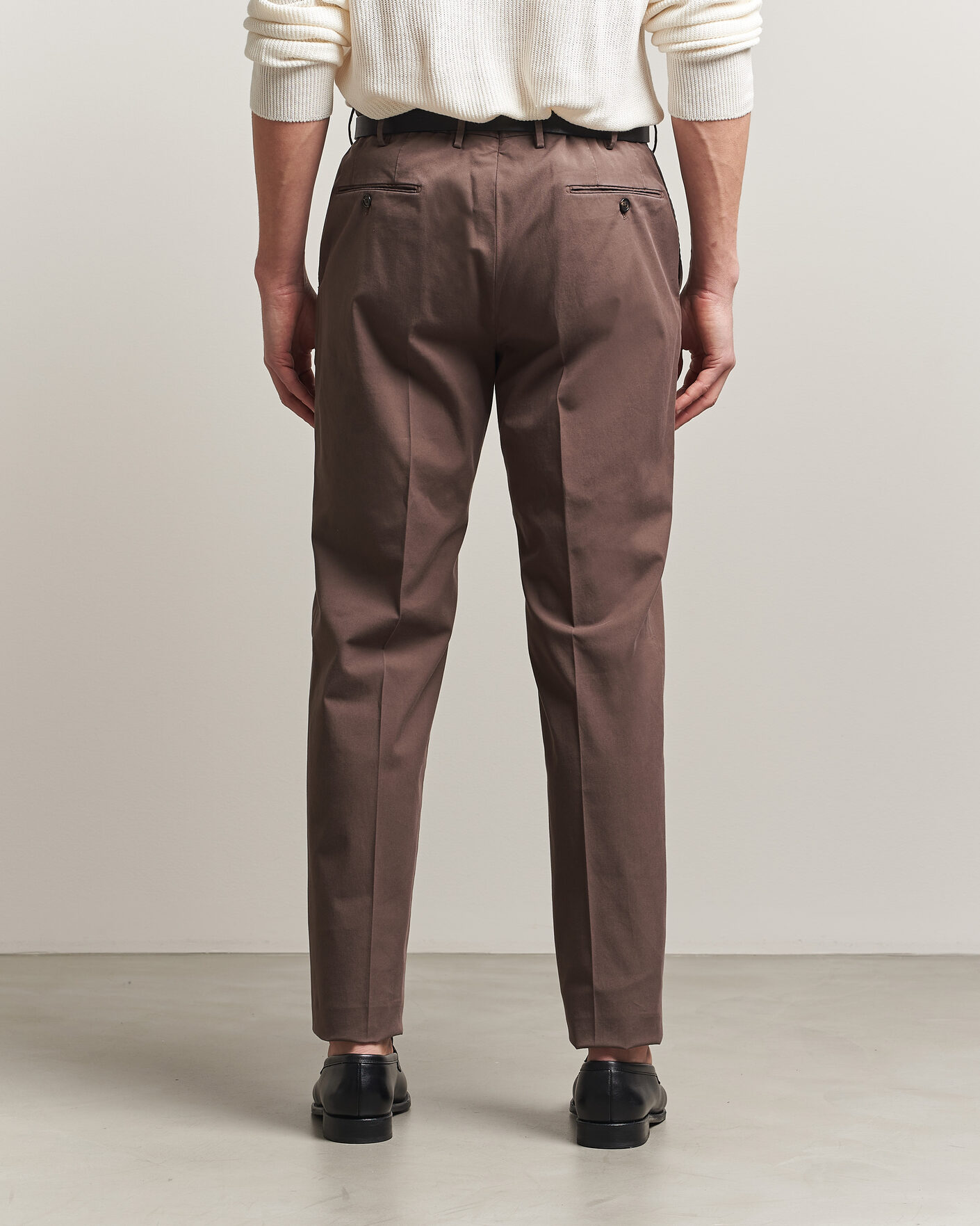 Herre | Bukser | Incotex | Regular Fit Comfort Chinos Dark Brown
