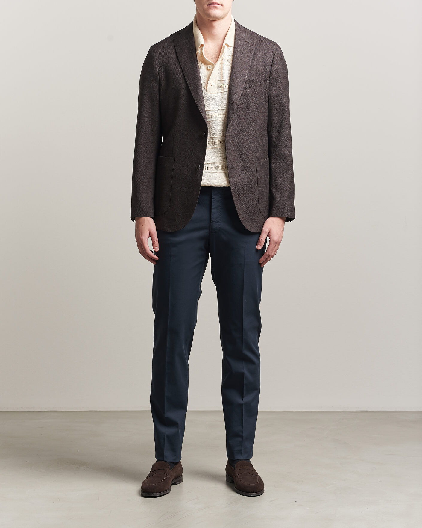 Herre | Bukser | Incotex | Regular Fit Comfort Chinos Navy