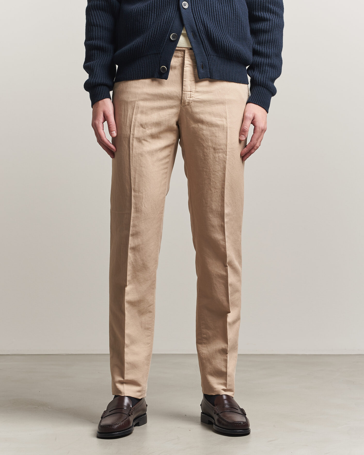 Herre | Bukser | Incotex | Regular Fit Chinolino Trousers Beige