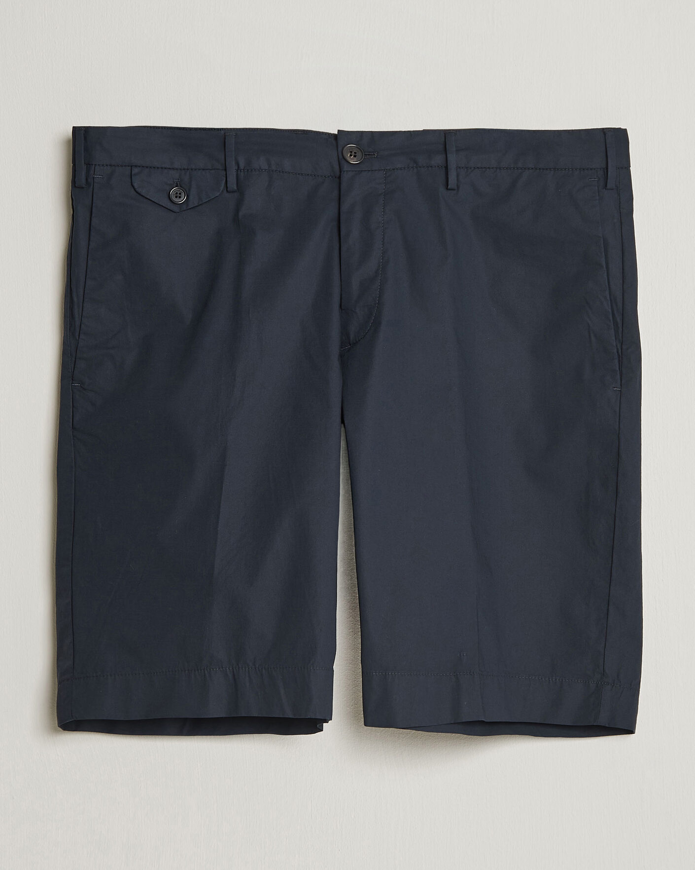 Herre | Shorts | Incotex | Cotton Poplin Shorts Navy