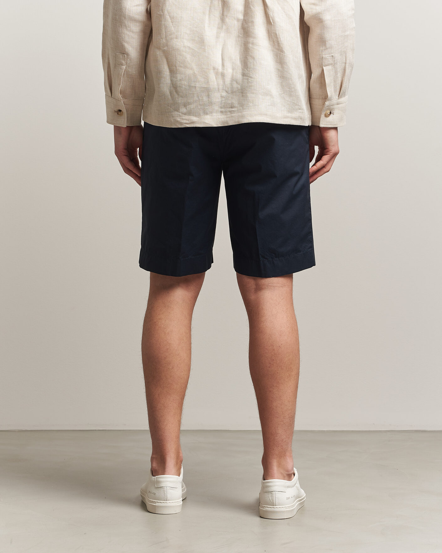 Herre | Shorts | Incotex | Cotton Poplin Shorts Navy