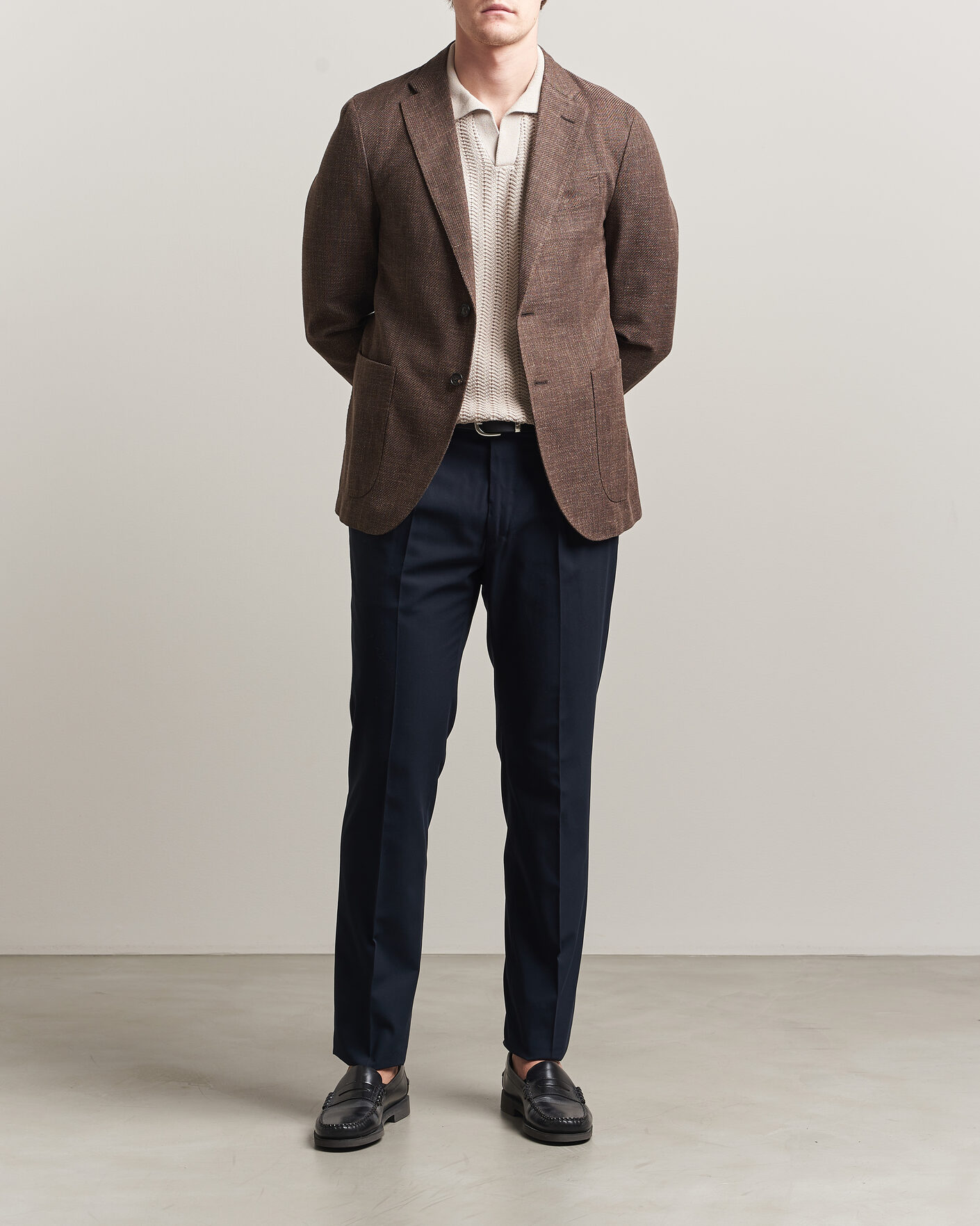 Herre | Bukser | Incotex | Ice Cotton Twill Pants Navy
