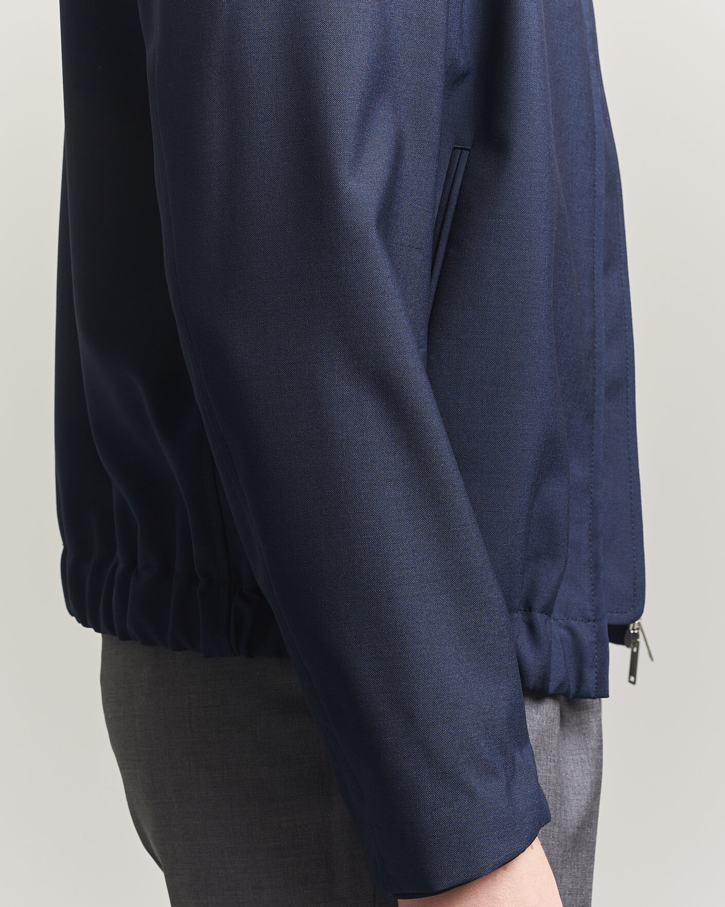 Herre | Jakker | Incotex | Primo Wool Shirt Jacket Navy